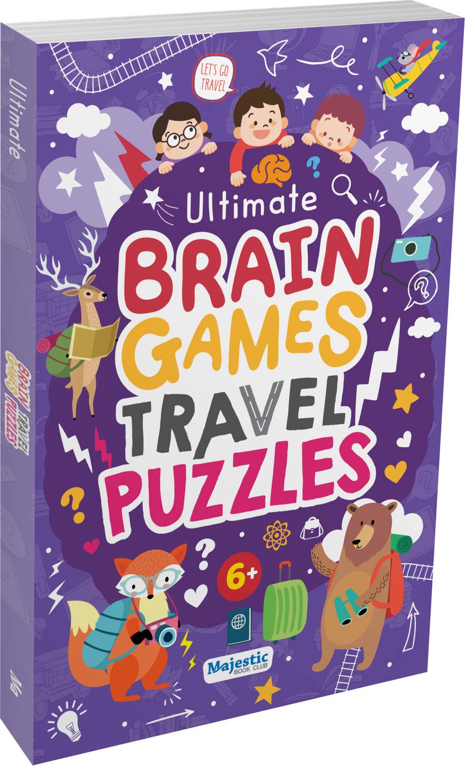 Brain Games – Travel Puzzles | Fun Travel Activity Book for Kids | Puzzles, Mazes, and Logic Games | Boost Thinking & Problem-Solving Skills | Ages 6