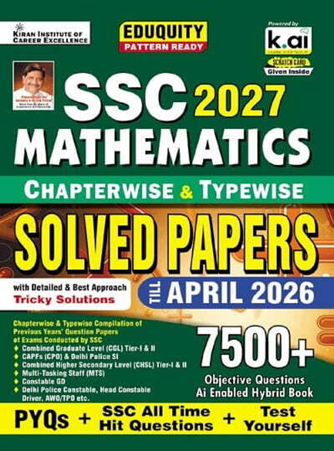 Image of SSC Maths Chapterwise & Typewise PYQs Eduquity Pattern Ready with Smart Solutions PYQs + SSC All Time Hit & Test Yourself Total 7500+ Questions