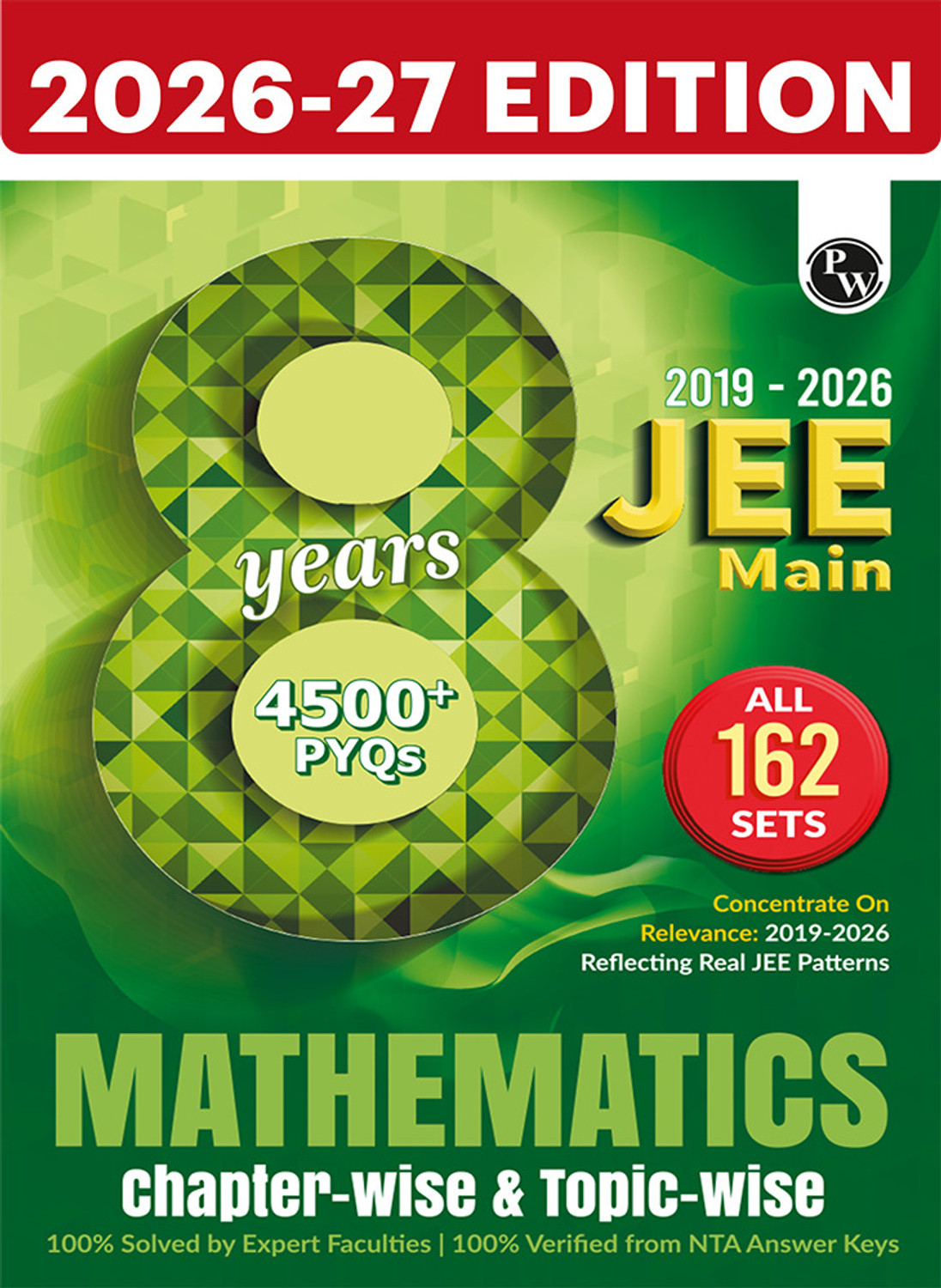 Image of PW JEE Main 8 Years (2019 - 2026) PYQs Mathematics Chapterwise and Topicwise