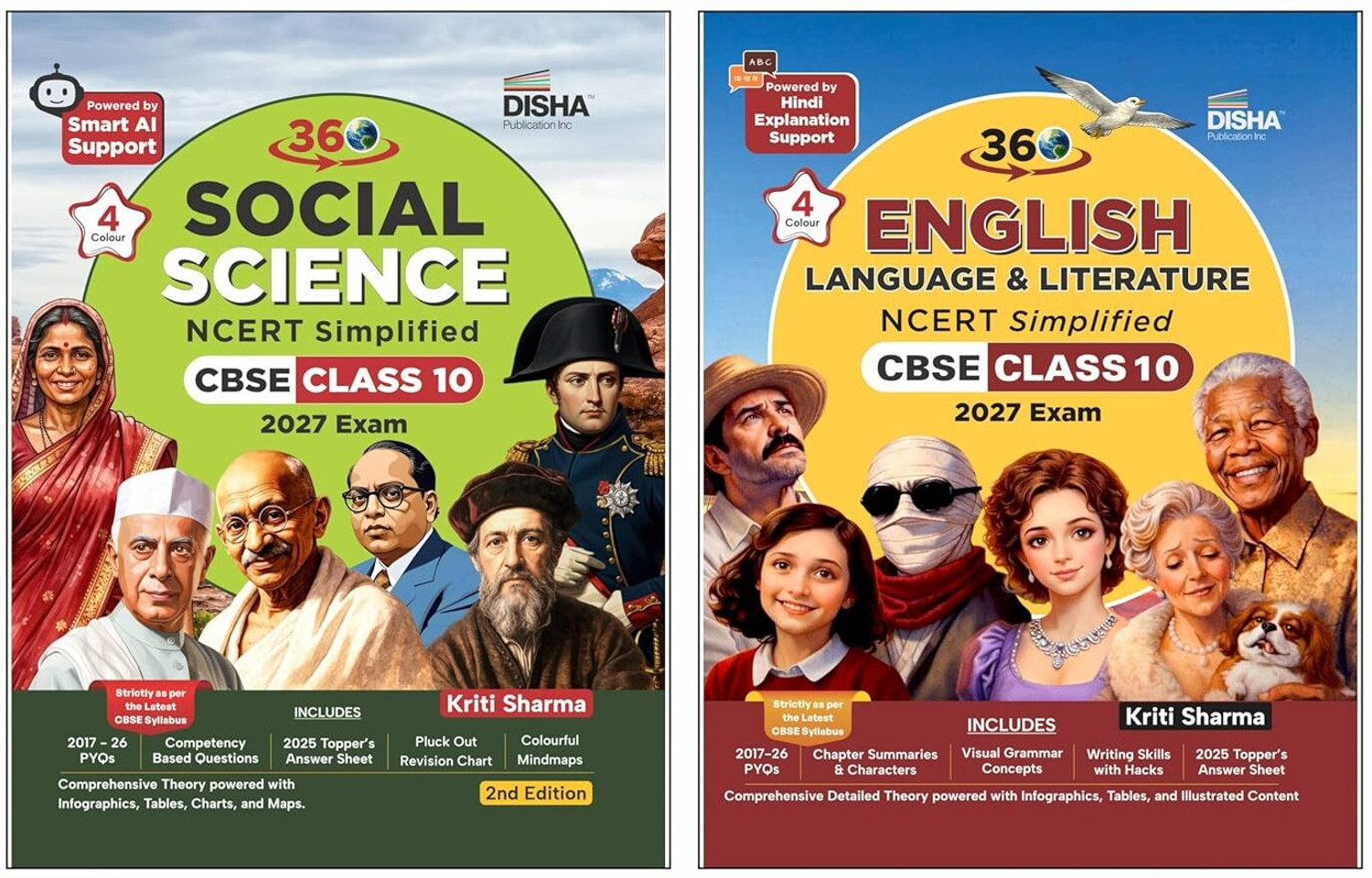 Image of Disha 360 Social Science & English Literature & Language NCERT Simplified CBSE Class 10 for 2027 Exam