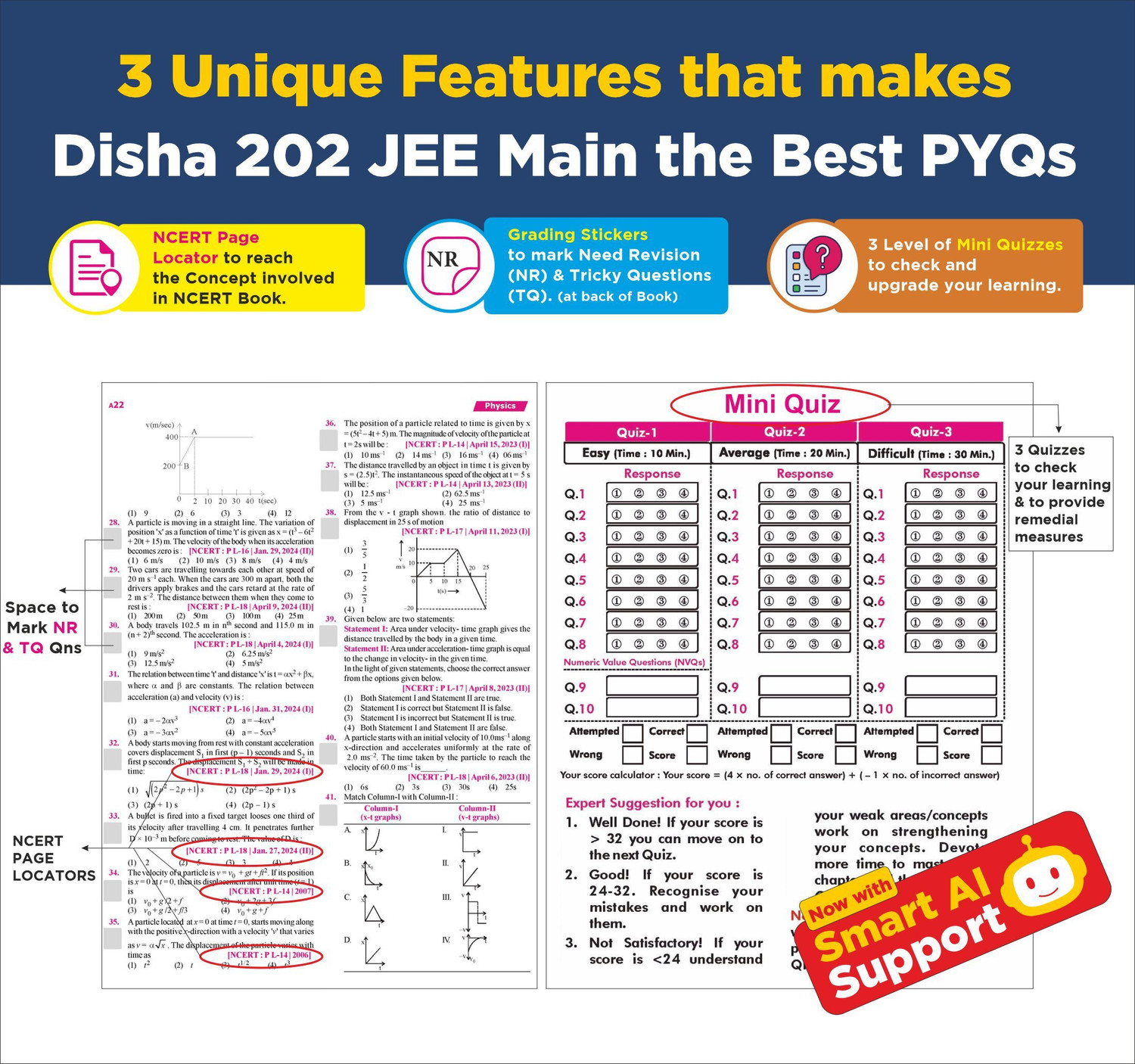 Image of Disha 39 Years Physics,Chemistry&Biology Chapterwise NEET PYQ Book| NEET Previous Year Solved Papers (2026-1988) | NEET Books 2027s