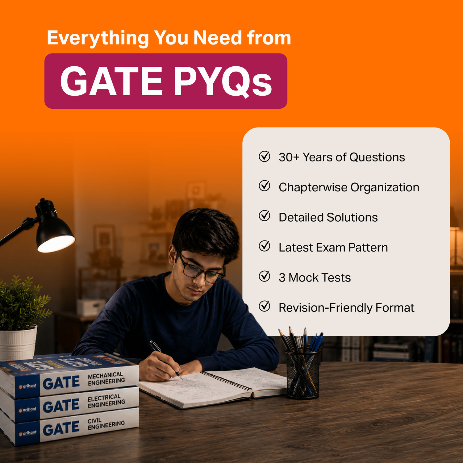 Image of Arihant GATE Biotechnology Chapterwise Solved Papers 2026-2010 with 10 Mock Papers |Chapterwise & Yearwise Detailed Explanations as per GATE Pattern