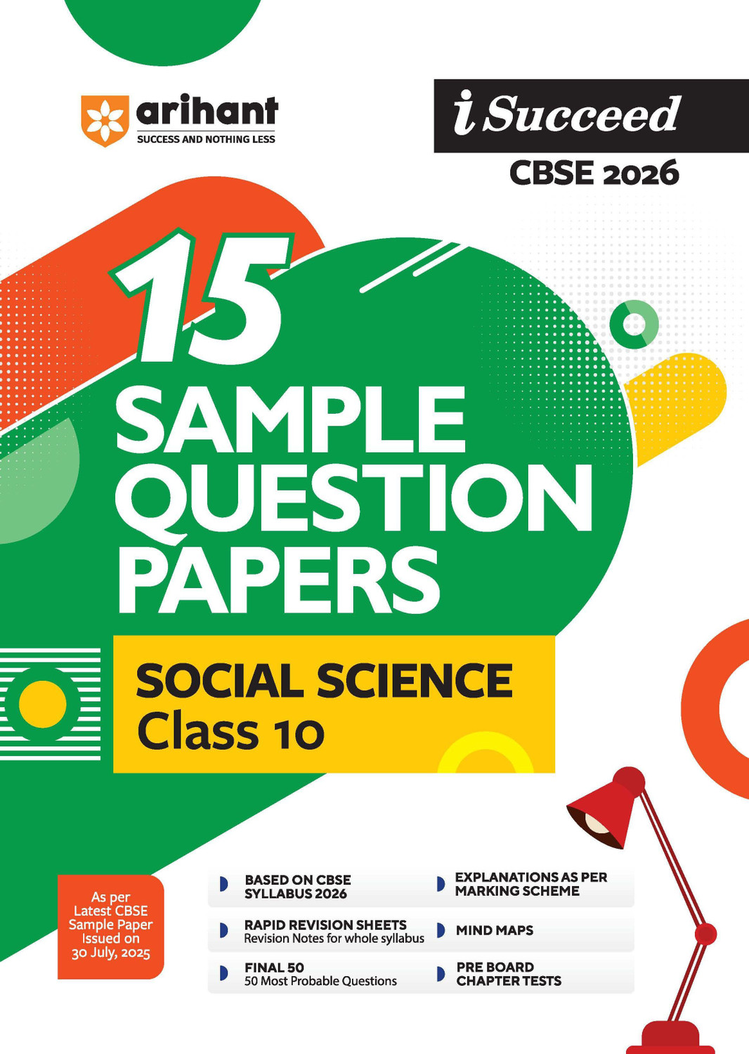 Image of Arihant i-Succeed CBSE Sample Question Papers 2026 Social Science Class 10 | 15 Sample Question Papers | Rapid Revision Sheets | Mind Maps | Based on CBSE Sample Paper | English Medium