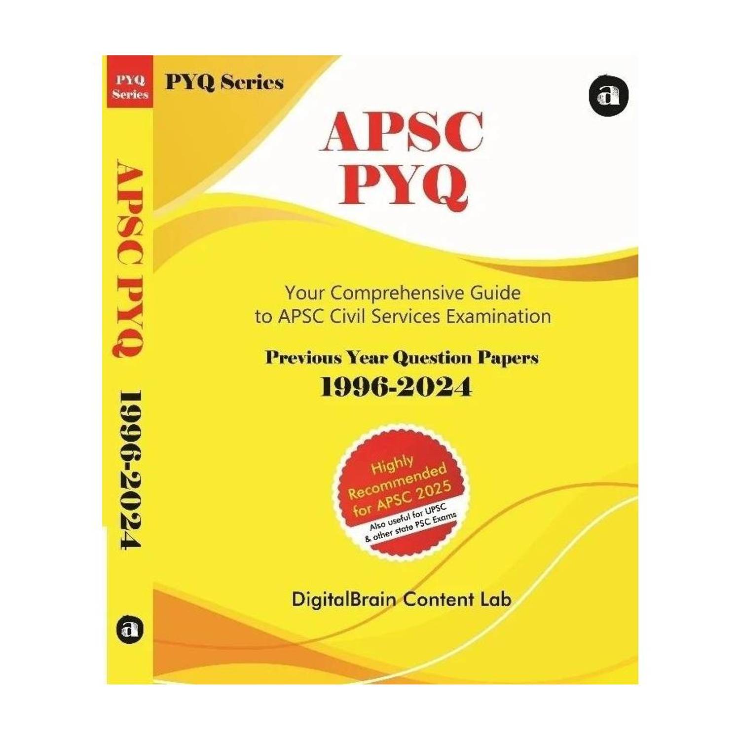 Apsc Pyq  - 1.	APSC Previous Year Papers (1996-2024) – Complete Exam Guide 	2.	APSC PYQ Compilation: Prelims & Mains (1996-2024) 	3.	Mastering APSC: 29 Years of Previous Year Questions 	4.	APSC Civil Services Exam – Solved & Unsolved PYQs 	5.	APSC Exam Cracker: Past Papers & Model Questions 	6.	APSC Prelims & Mains PYQs (1996-2024) – Ultimate Guide 	7.	APSC Question Bank: 1600+ MCQs & Mains Papers 	8.	The APSC Aspirant’s Guide: PYQs & Model Papers