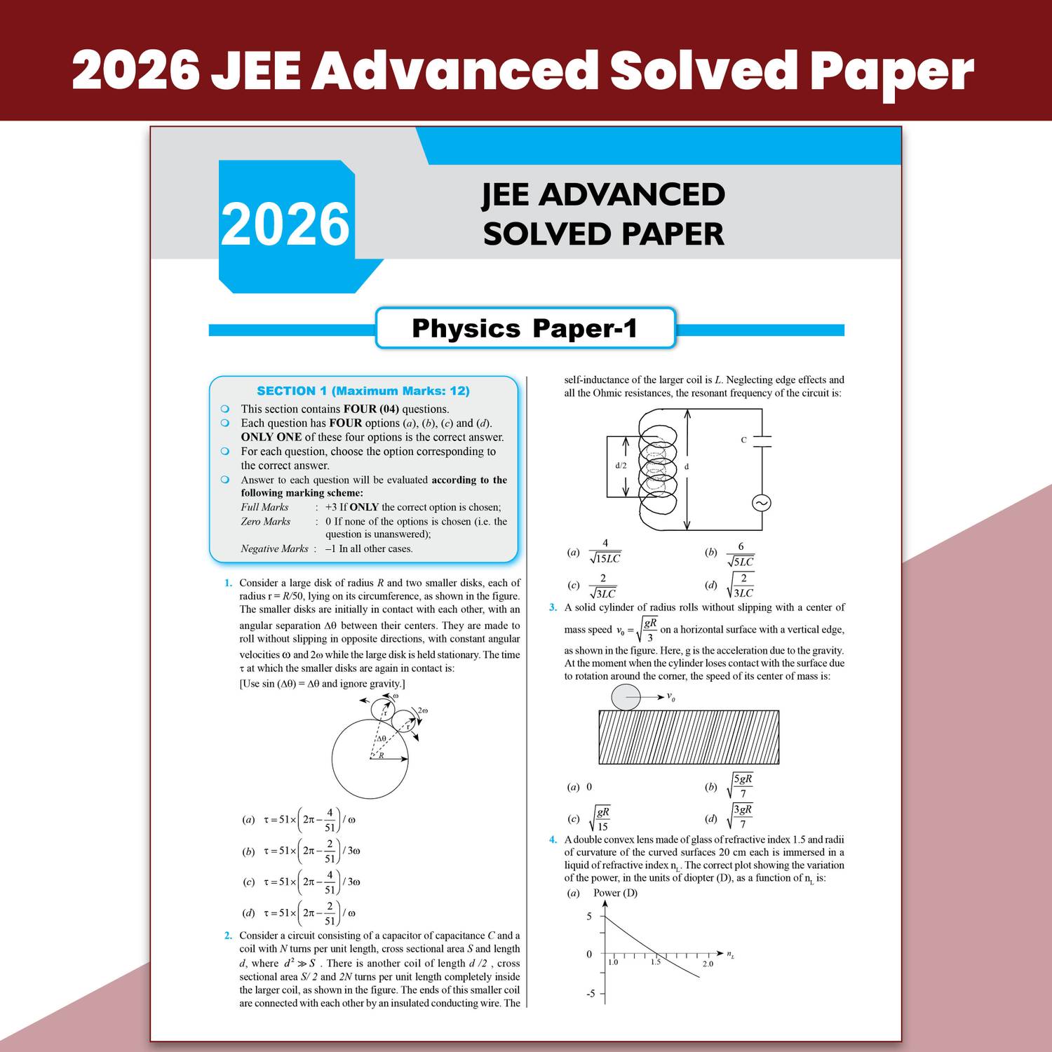 PW 49 Years JEE Advanced PYQ Book Physics, Chemistry, Maths Combo - Image 5