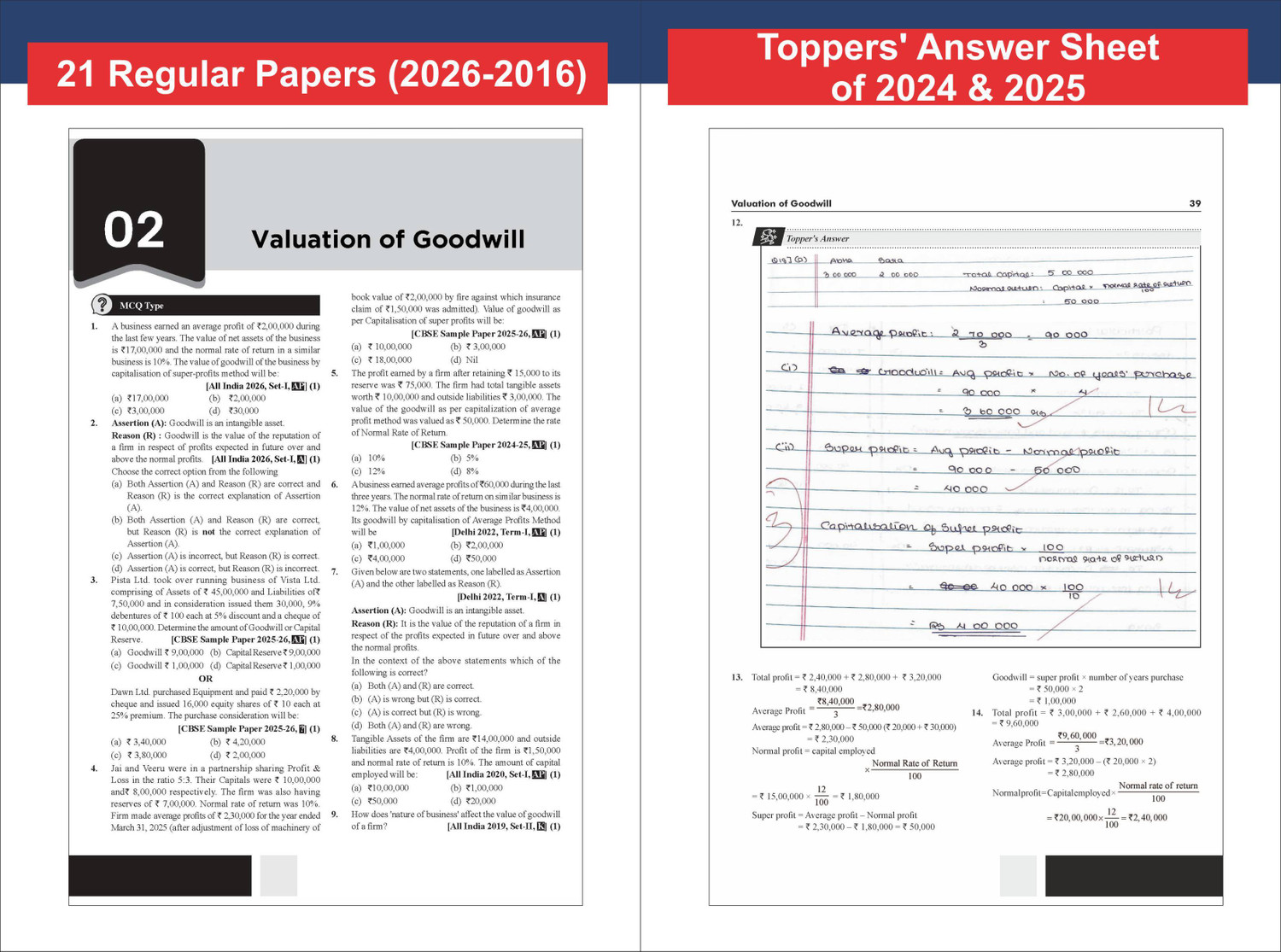 Image of WINR Series CBSE Class 12 Accountancy Chapter-wise & Skill-wise 11 Previous Year Solved Papers (2016 - 2026) Question Bank 2nd Edn | PYQs & Sample Papers for 2027 Exam| Fully Solved