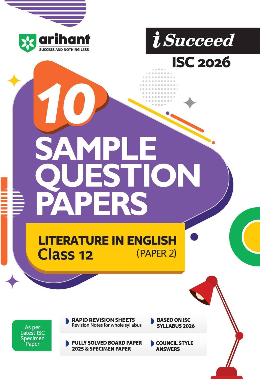(Old Edition) Arihant i Succeed ISC Sample Papers Literature in English (Paper 2) Class 12 2026