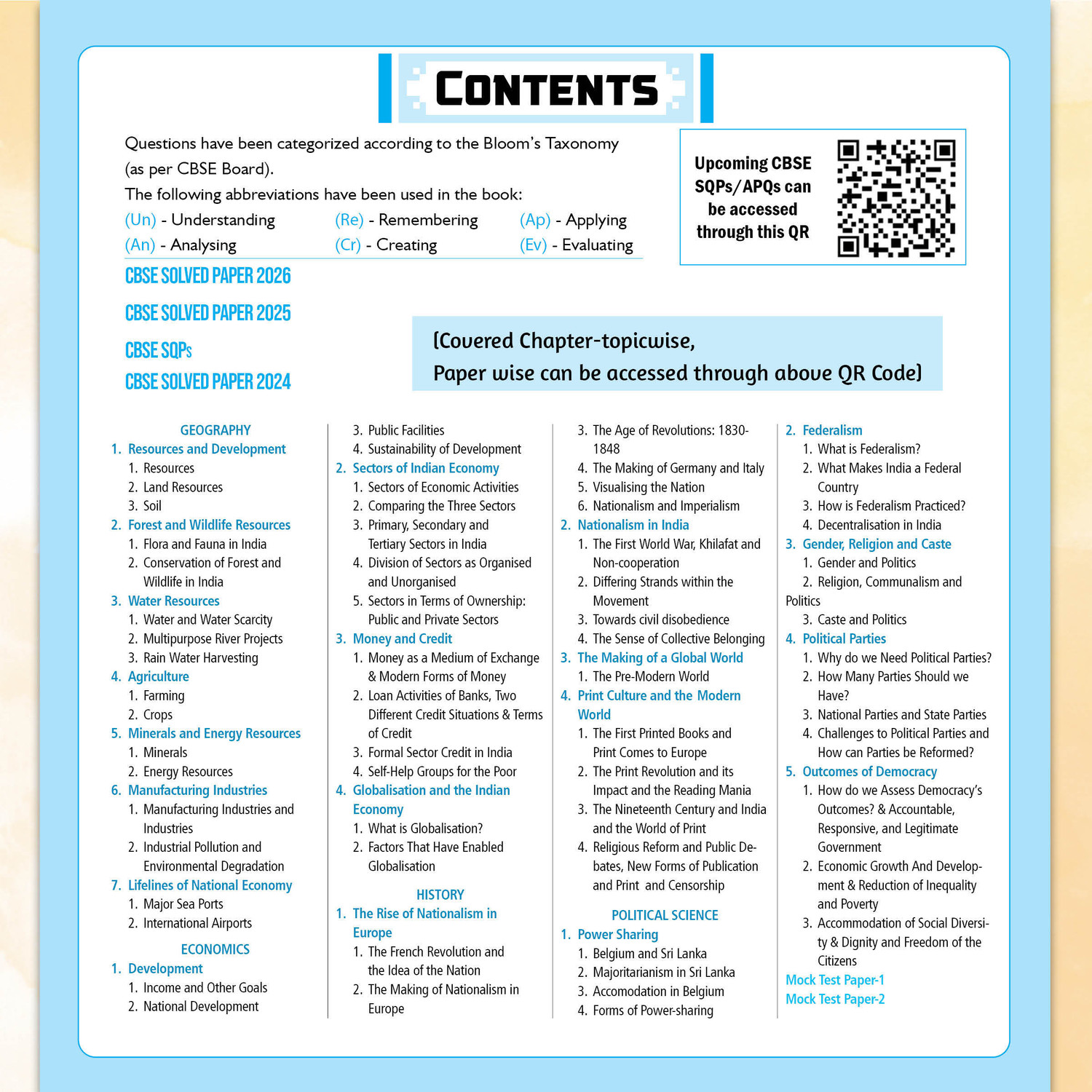 Image of PW CBSE Question & Concept Bank (QCB) Class 10 Social Science Chapter-wise and Topic-wise Solved Questions