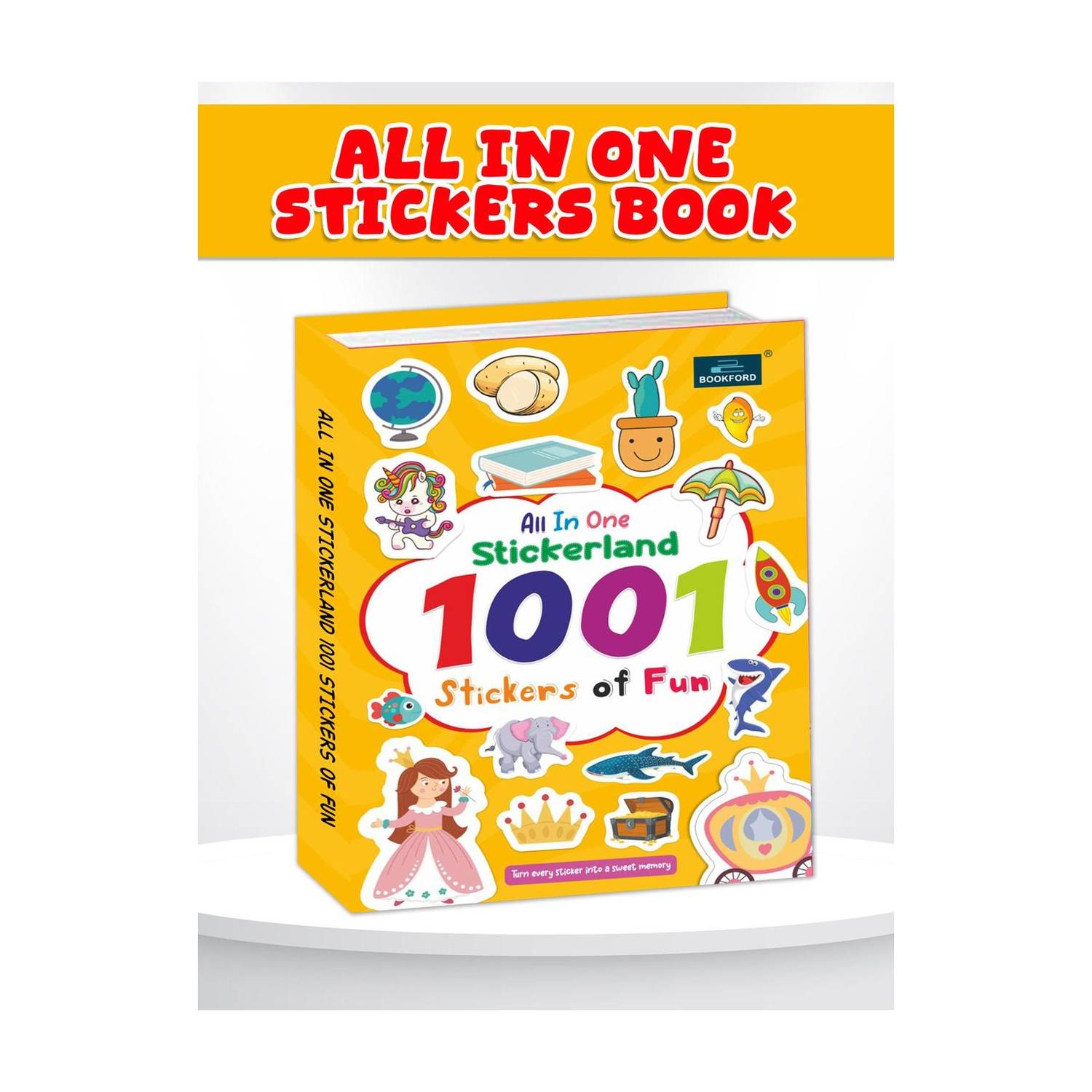 1001 All in One Stickerland sticker book for Kids, Childrens and Toddlers - All Theme Based Fun Stickers, Peel and Paste Activities for Girl and Boys - Perfect for Preschoolers - Ages 3+ Years