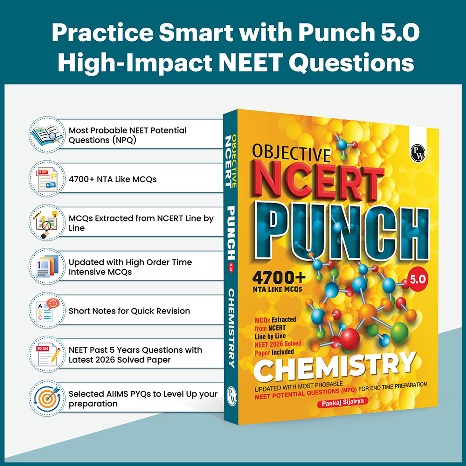Image of PW Objective NCERT Punch 5.0 Chemistry For NEET 2027 By Pankaj Sijairya