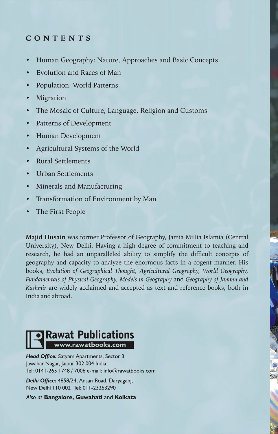 Image of Rawat Publications HUMAN GEOGRAPHY-SIXTH EDITION (Hardcover, MAJID HUSAIN)