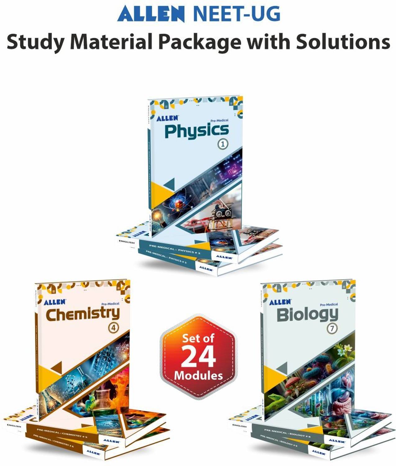 Allen NEET-UG Study Material Package for 11th, 12th & 12th Passed