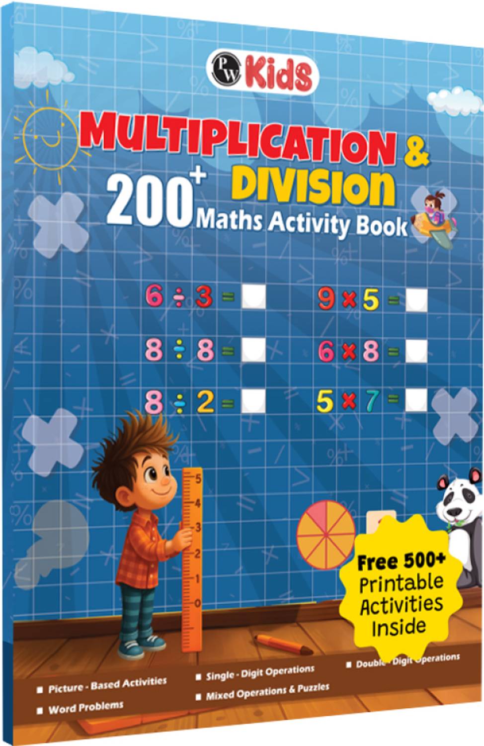 200+ Multiplication & Division Maths Activity Book For 5+ Years
