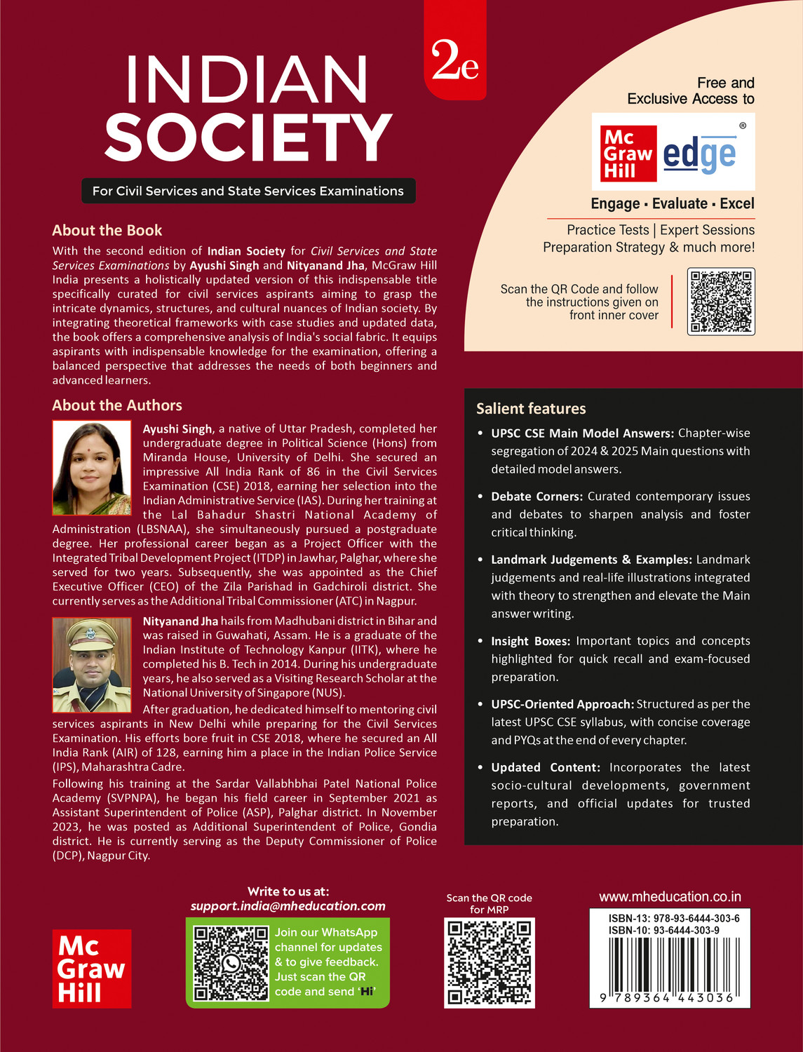 Image of Indian Society, 2e for UPSC CSE 2026 by Ayushi Singh (IAS) & Nityanand Jha (IPS) | Chapter-end compilation of UPSC CSE Mains PYQs (Inclusive of UPSC CSE 2024 & 2025 Mains answers) | Insight boxes for important topics | Landmark Judgements | Debate Corner for Critical Thinking