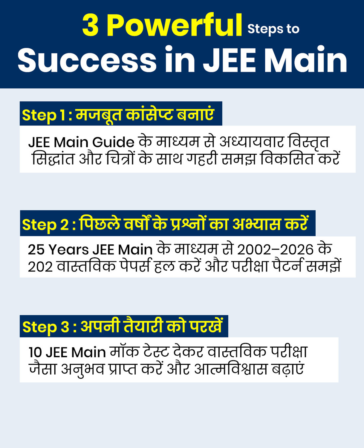 Image of MTG 25 Years (2026-2002) JEE MAIN PYQ Book Hindi Medium | 202 Chapter-wise & Topic-wise Previous Years Solved Papers Chemistry For 2027 Exam | Newly Added Weightage Analysis & Concept Repetition Tracker