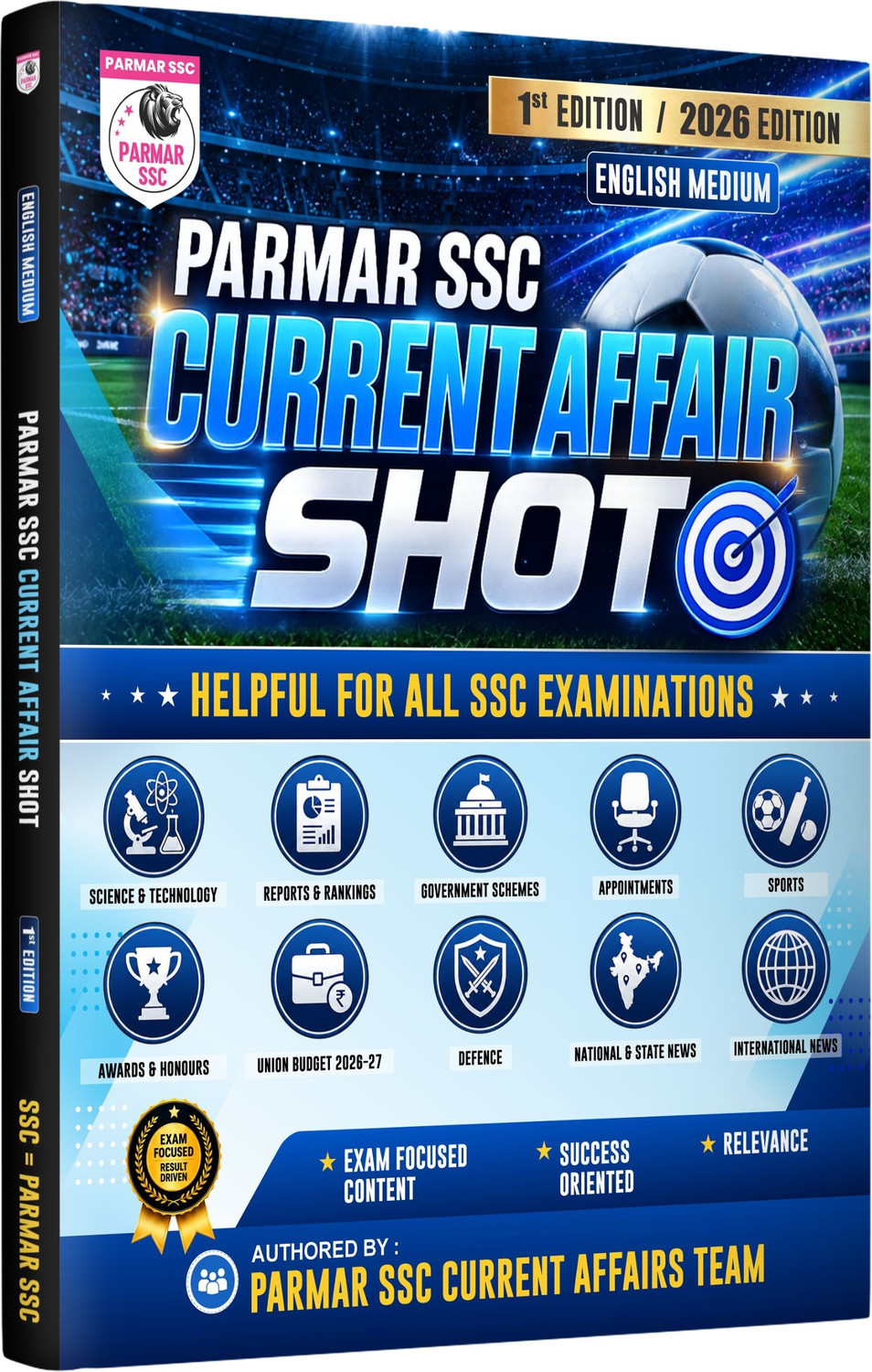 Image of PARMAR SSC Current Affair Shot | English Medium | 1st Edition, 2026 Edition | Helpful For All SSC Examinations | Parmar SSC Current Affair Team | Parmar SSC