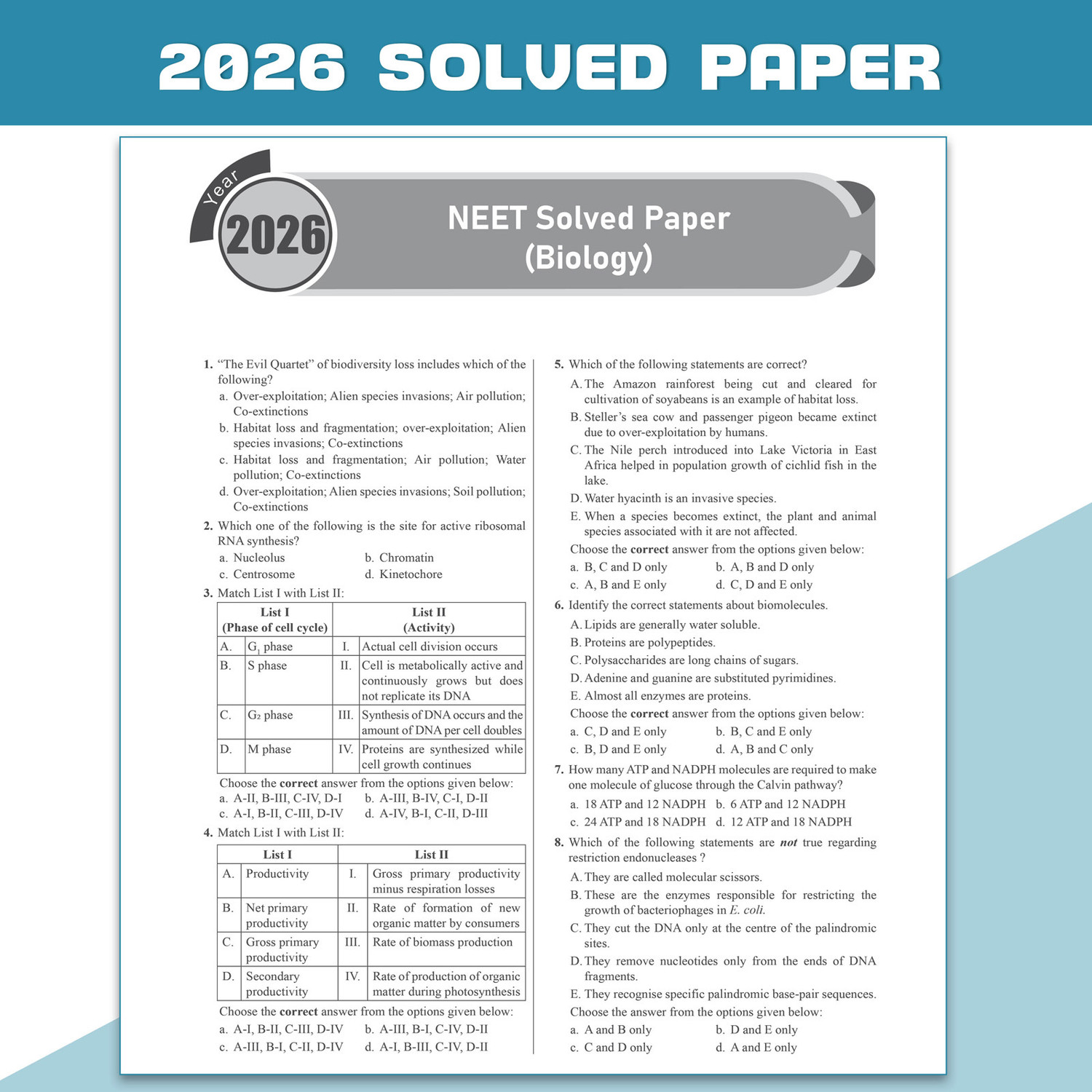 Image of PW NEET 14 Years PYQs (2026-2013) Chapterwise & Topicwise Solved Papers