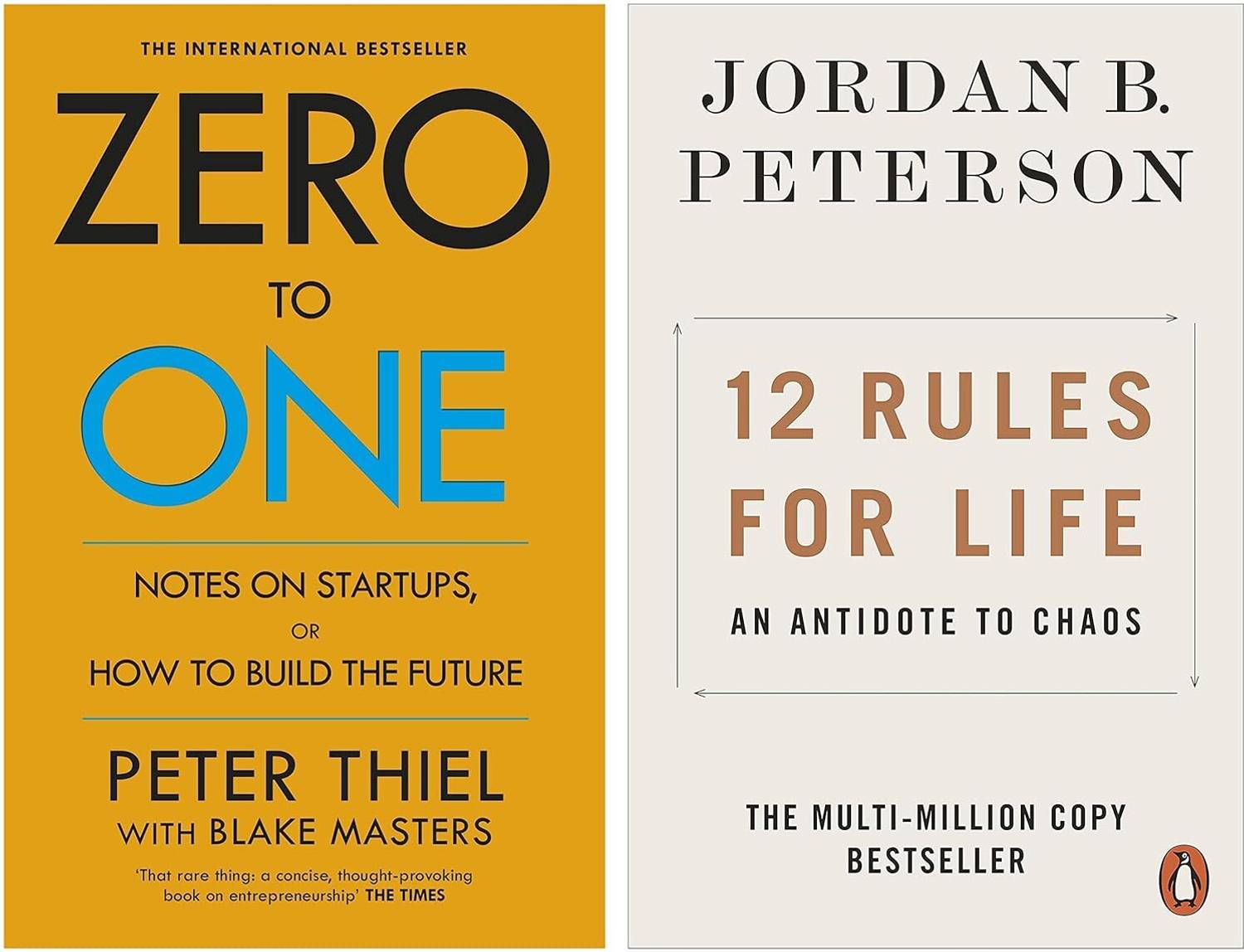 Zero to One: Notes on Start Ups , 12 Rules for Life: An Antidote to Chaos  - Zero to One by Peter Thiel – Ultimate Startup Guide for Entrepreneurs & Innovators | Latest Edition