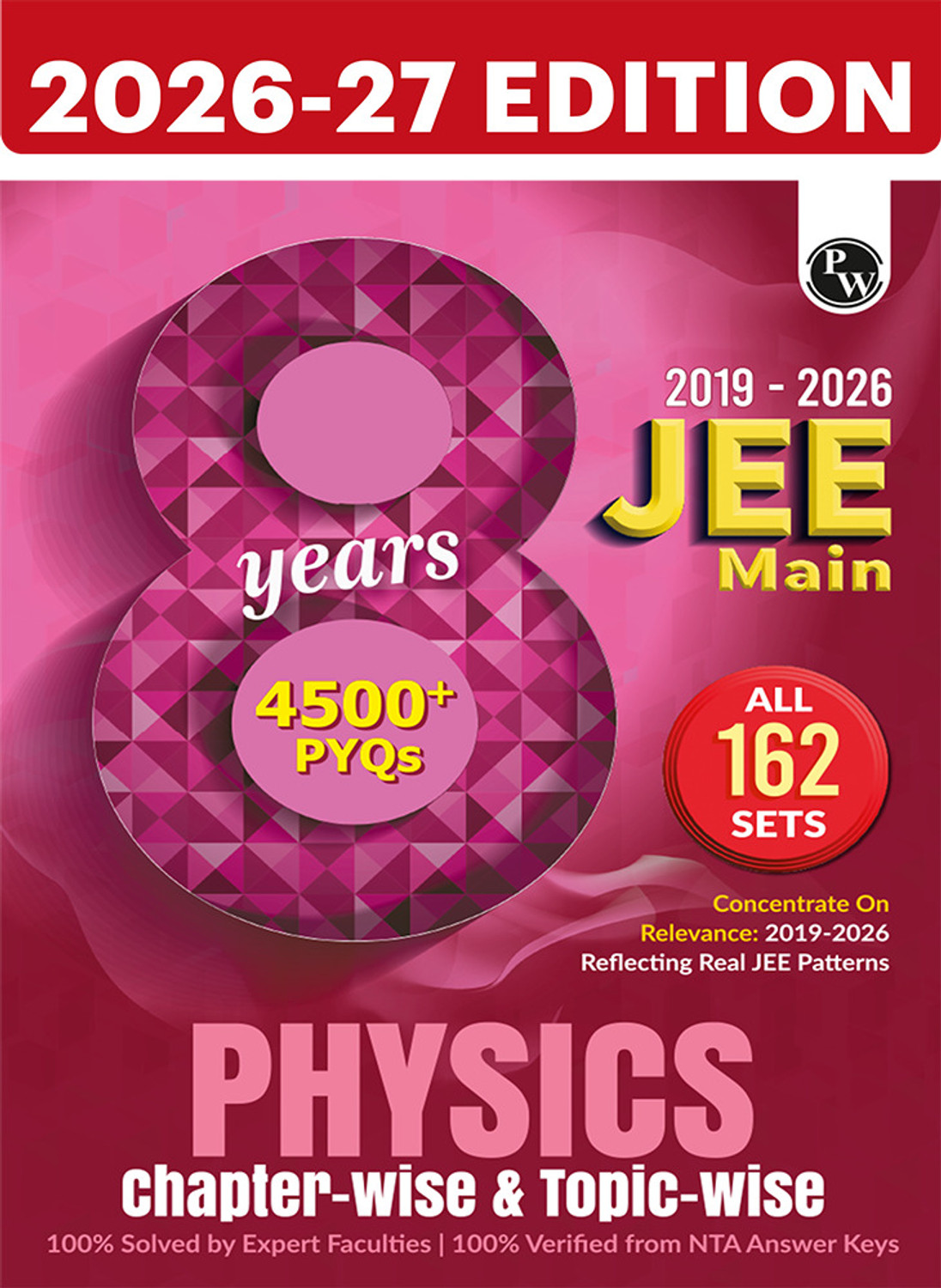 Image of PW JEE Main 8 Years (2019 - 2026) PYQs Physics Chapterwise and Topicwise
