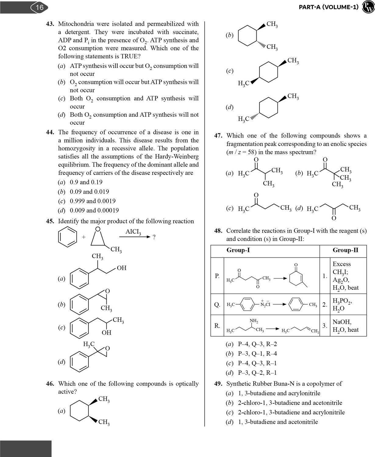 Image of PW Mega Solution Series Biotechnology Biochemistry Microbiology Vol 1 By Debasish Kar