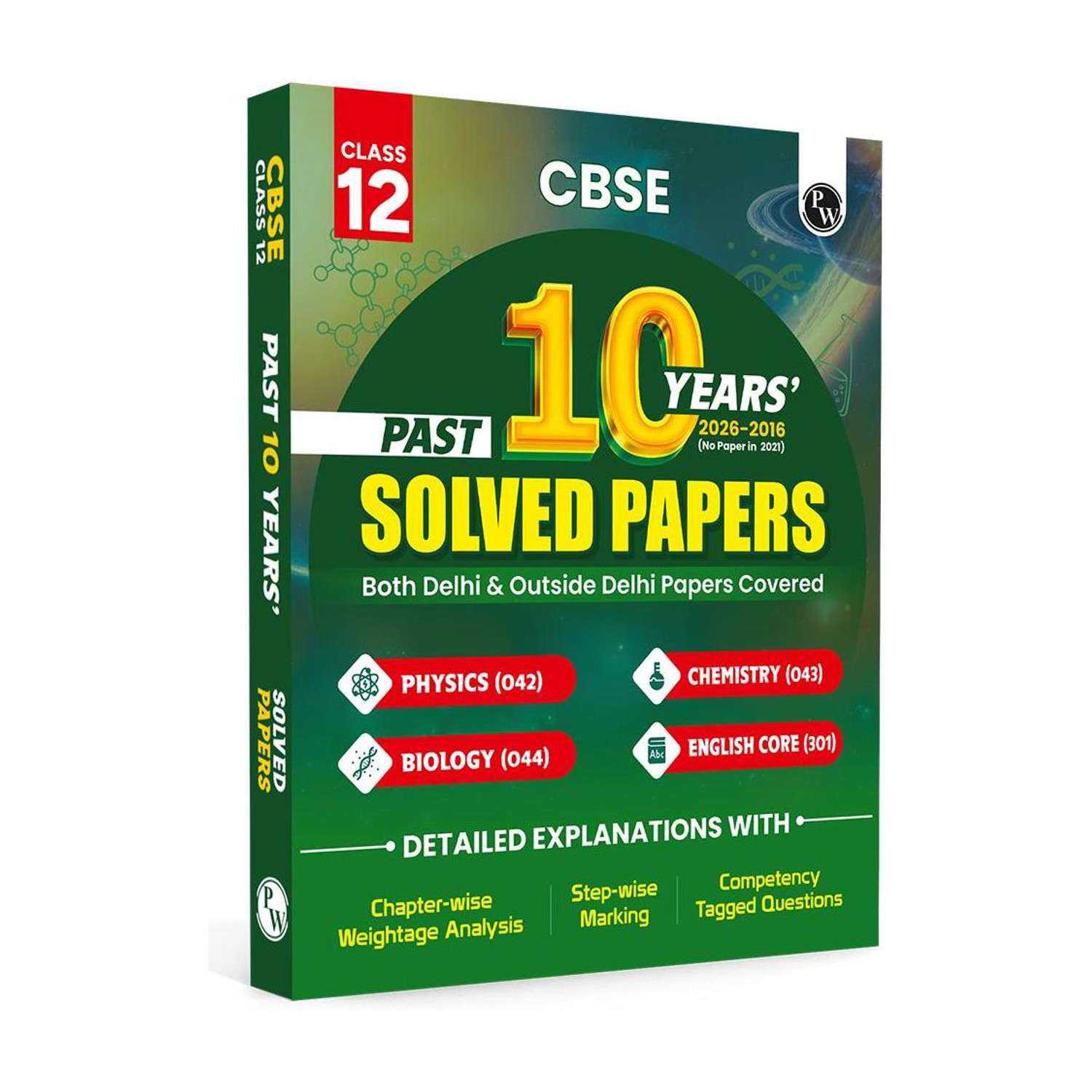 Image of PW CBSE Class 12 PYQs - Past 10 Years Solved Papers PCBE For 2027 Exams