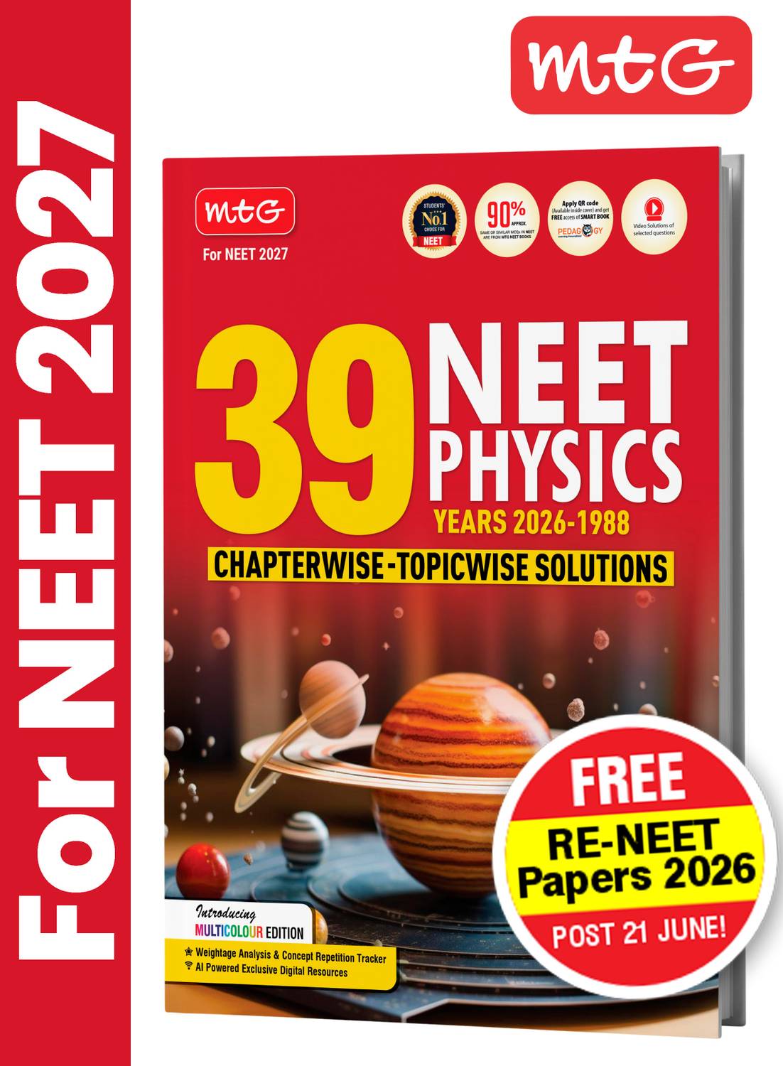 MTG NEET PYQ 39 Years Physics Book