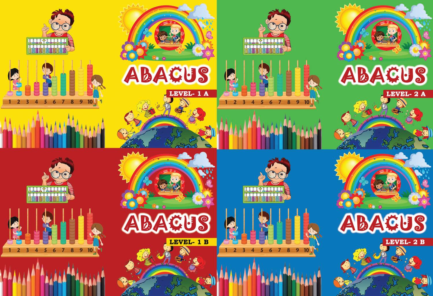 Abacus Book Level 1 To 2 A+B (4 Books)