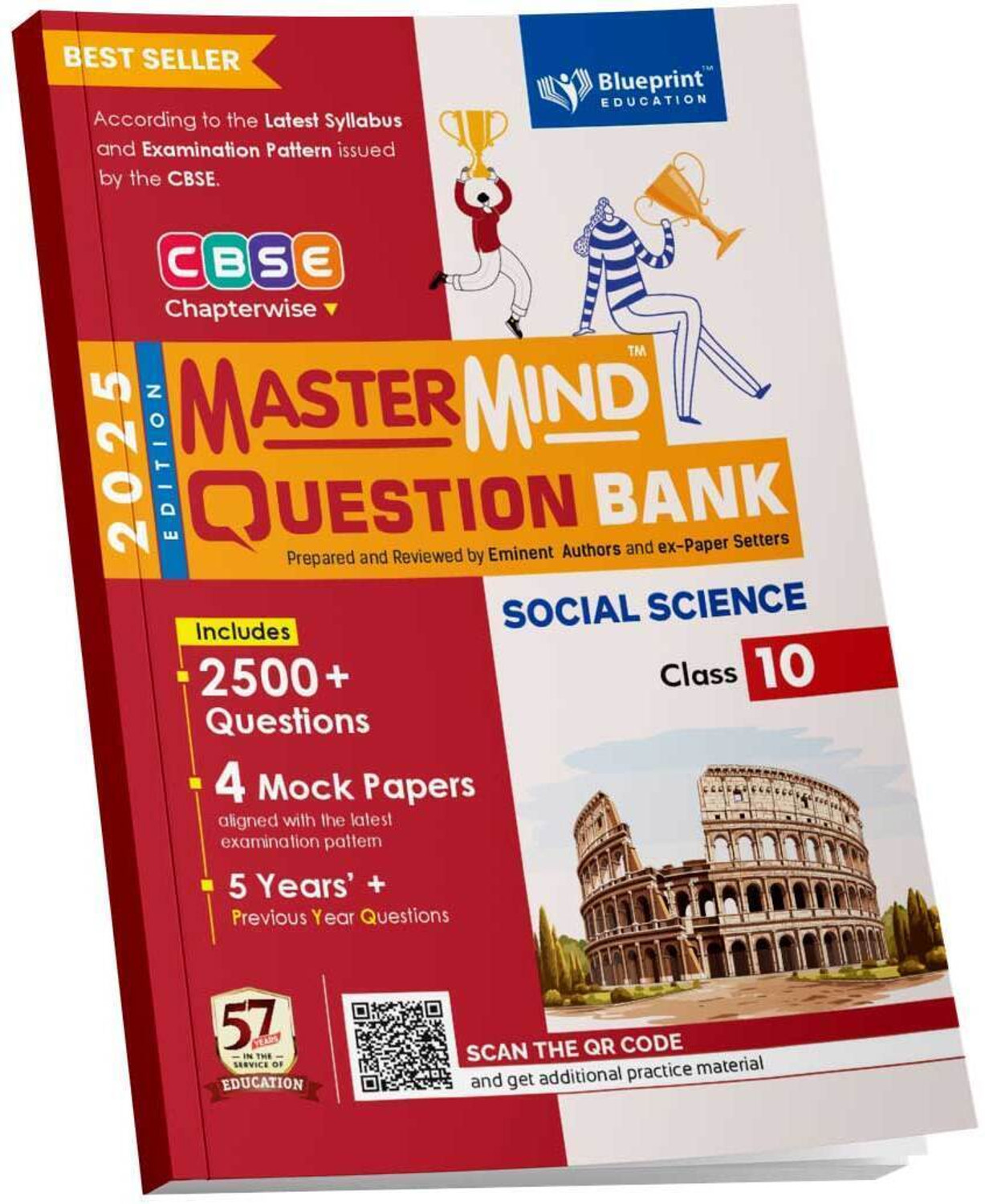 Image of MasterMind CBSE Class 10 Social Science Question Bank 2026 Exam with CBSE Sample Papers based on New Exam Pattern 50% Competency Based Questions 30% Response Type Questions 20% Constructive Type Questions(Paperback, Blueprint Editorial Board) - with CBSE Sample Papers 2024-25 based on New Exam Pattern 50% Competency Based Questions 30% Response Type Questions 20% Constructive Type Questions