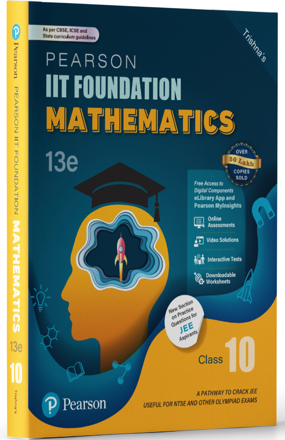 Image of Pearson IIT Foundation'25 Class 10 Chemistry Mathematics Physics | For JEE, NTSE & Olympiad Exams | JEE Practice Questions | Free Access To Online Assessments, Video Solutions & Interactive Tests