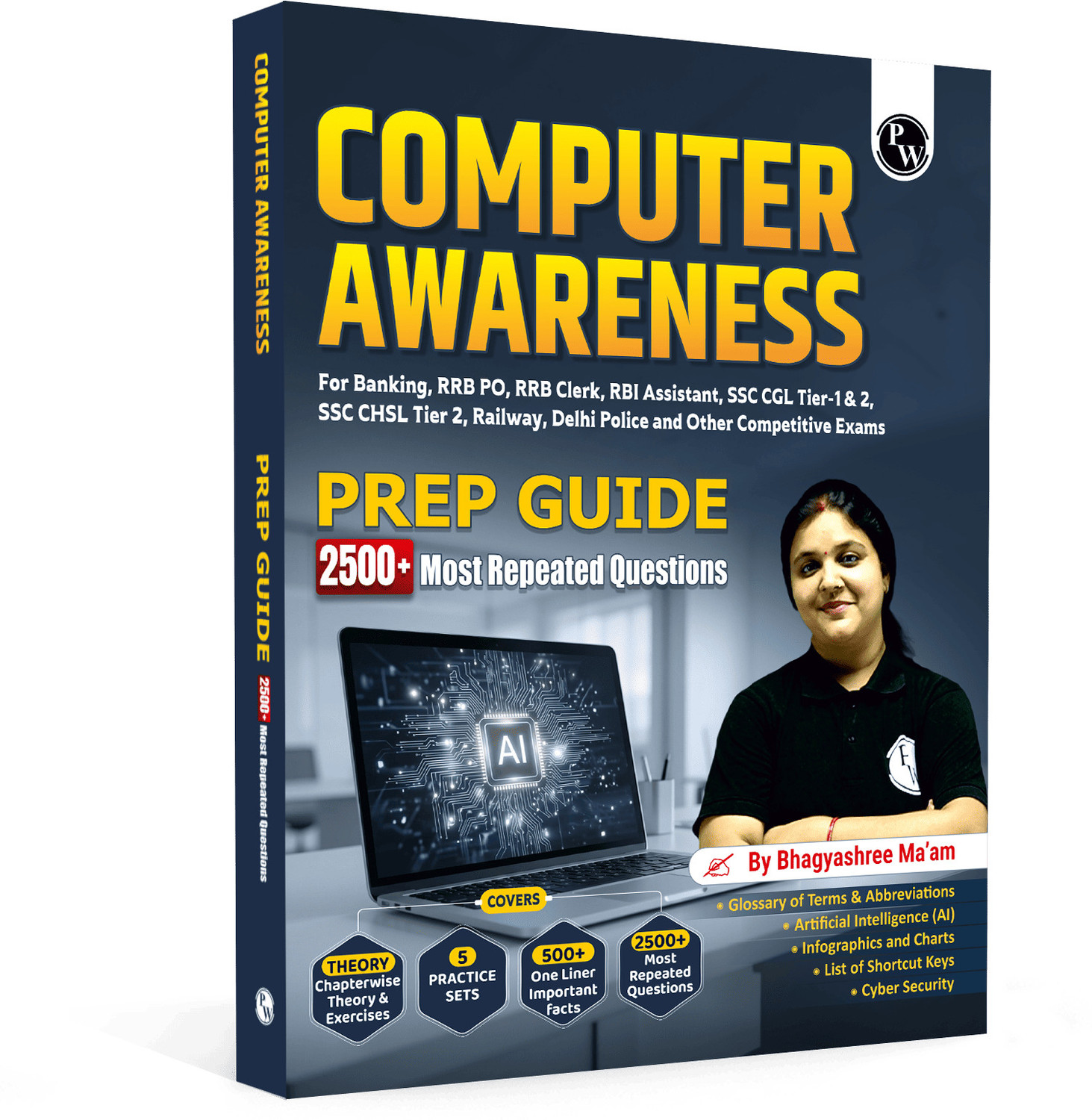 Image of PW Computer Awareness Book 2026 By Bhagyshree Mam For Competitive Exams