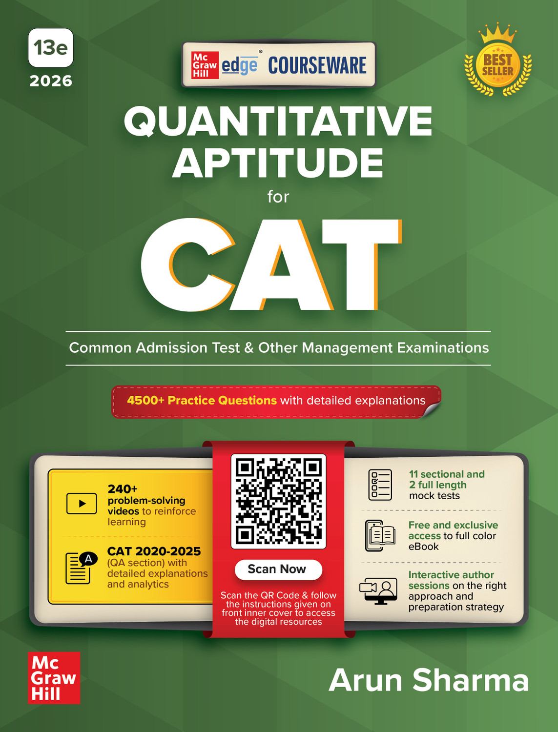 Image of CAT exam books 2026 combo by Arun Sharma (Set of 4) - Quantitative Aptitude (QA) + Verbal Ability and Reading Comprehension (VARC) + Logical Reasoning (LR) + Data Interpretation (DI) | MBA Preparation