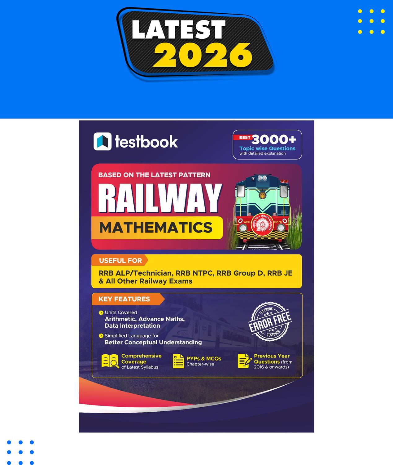 Railway Mathematics (English Medium, 3000+ MCQs, 2024 Edition) (P
