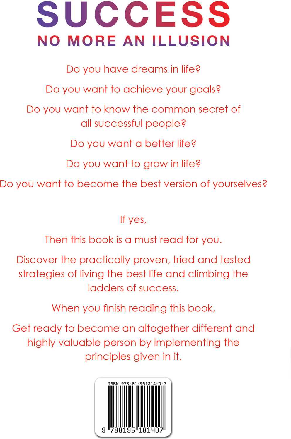 Image of SUCCESS � NO MORE AN ILLUSION - Success - No More An Illusion by Nimisha Bansal all