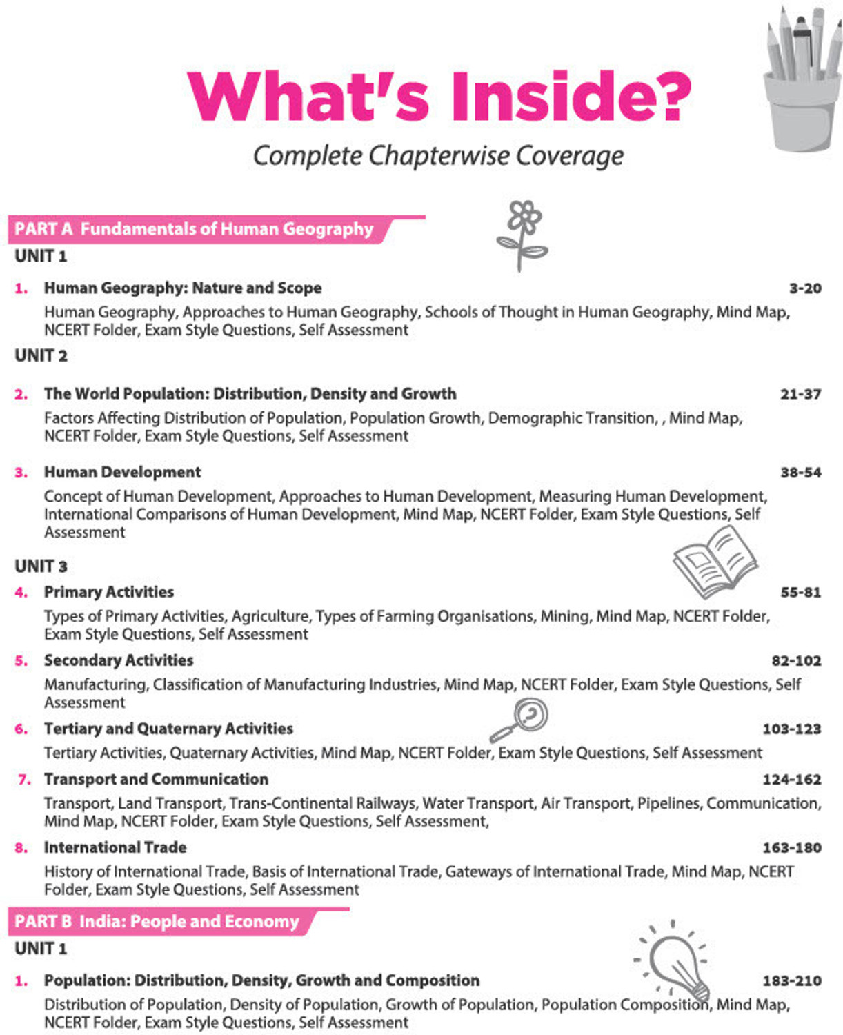 Image of Arihant All in One Geography Class 12 for CBSE Exam 2026-27 | NCERT Based Complete Theory, Practice Exercises, CBQs, A-R, Sample Papers & Mind Maps | Revised Edition as per Syllabus