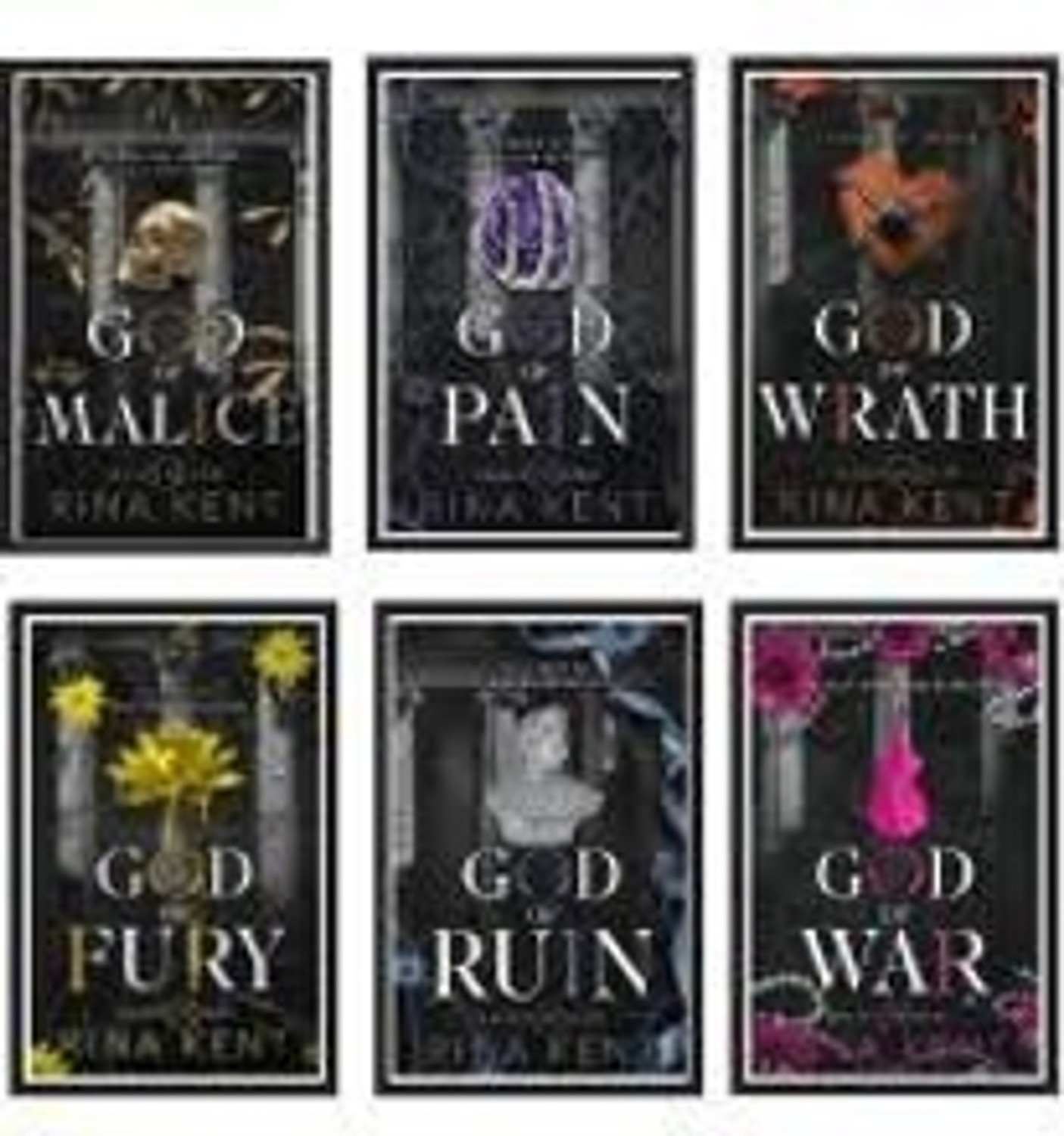 Image of Legacy of Gods Series Collection 6 Books Set By Rina Kent (God of Pain, God of Fury, God of Ruin, God of War, God of Malice & God of Wrath)