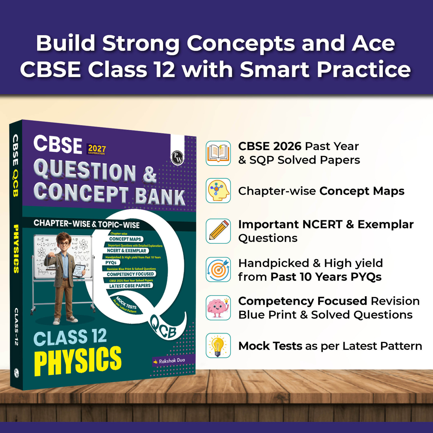 Image of PW CBSE Question & Concept Bank Class 12 Physics 2027 Chapterwise & Topicwise