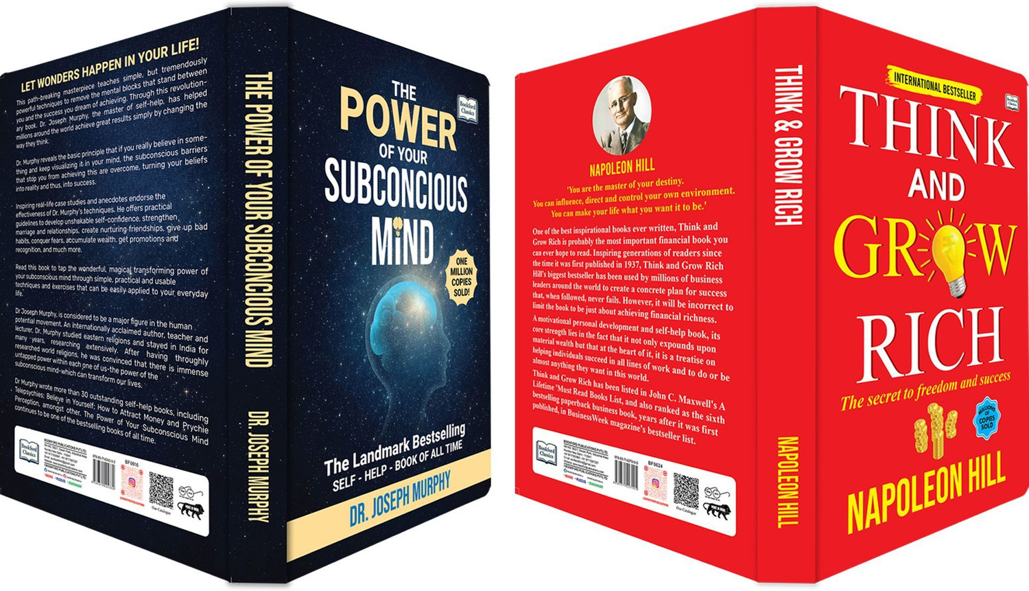 Image of Think and Grow Rich + The Power of Your Subconscious Mind (Set of 2) | Motivational & Psychology Books