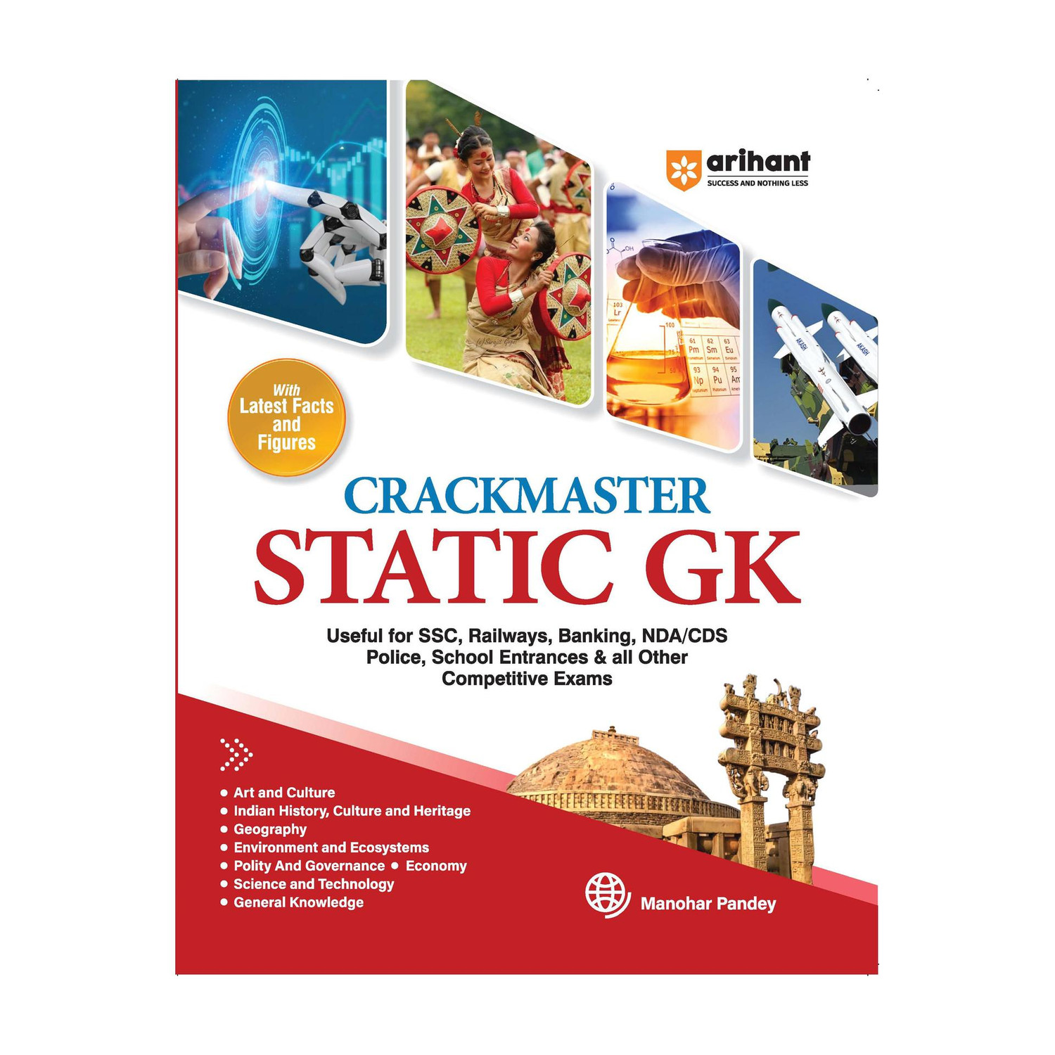 Image of Crackmaster Static GK | Art & Culture, History, Geography, Environment, Polity, Economy, Science & Tech | Facts & Figures | For SSC, Railways, Banking, NDA /CDS, Police, School Admission & All Competitive Exams