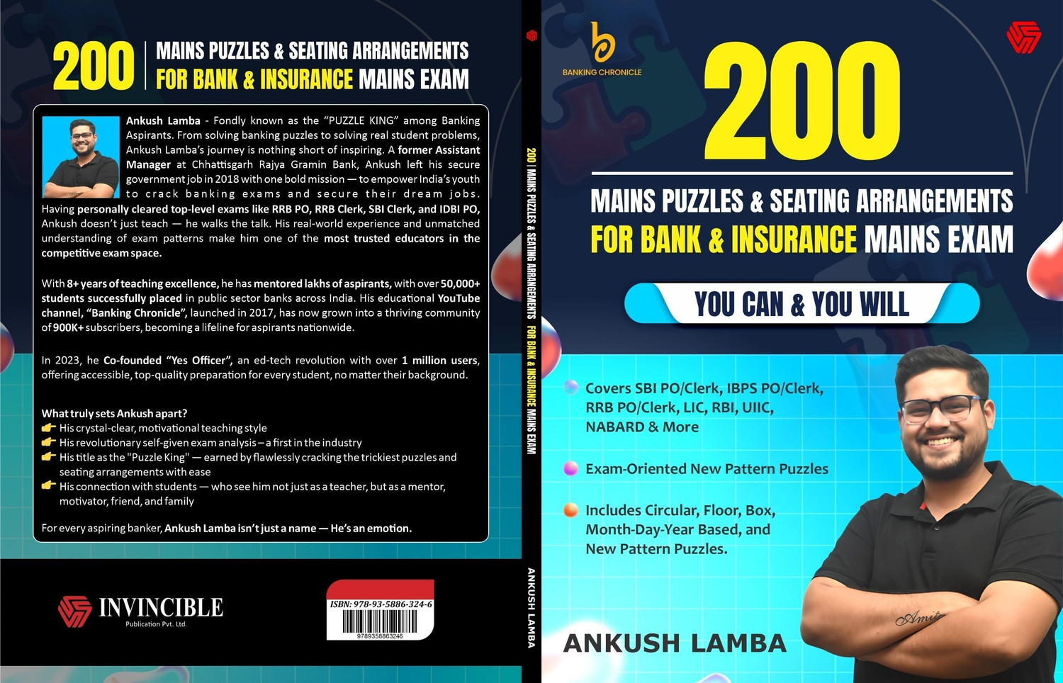 Image of 200 Mains Puzzles & Seating Arrangements for Bank & Insurance Mains Exam Ankush Lamba Invincible