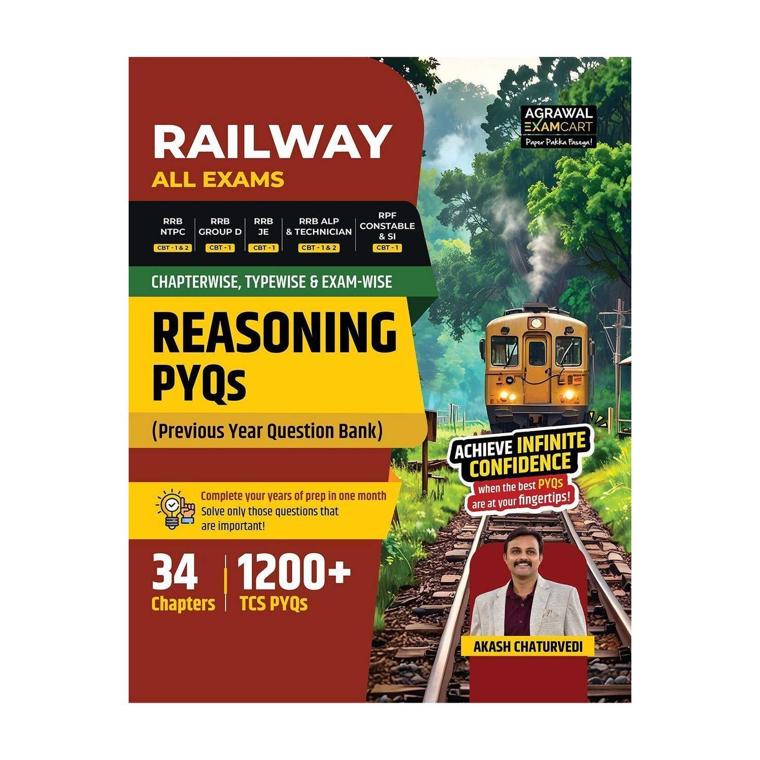 Agrawal Examcart Railway Reasoning PYQs Book 2026 By Akash Chaturvedi - Image 1