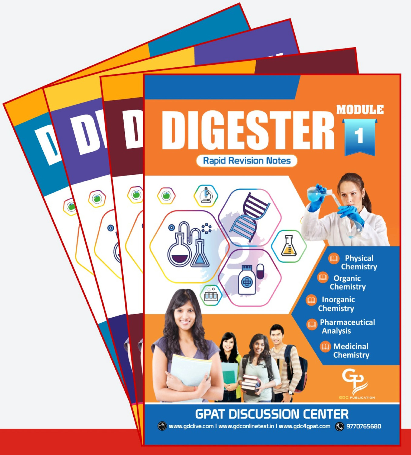 Image of DIGESTER | RAPID REVISION BOOKS FOR GPAT (Set Of 4 Books) with 4 Disc