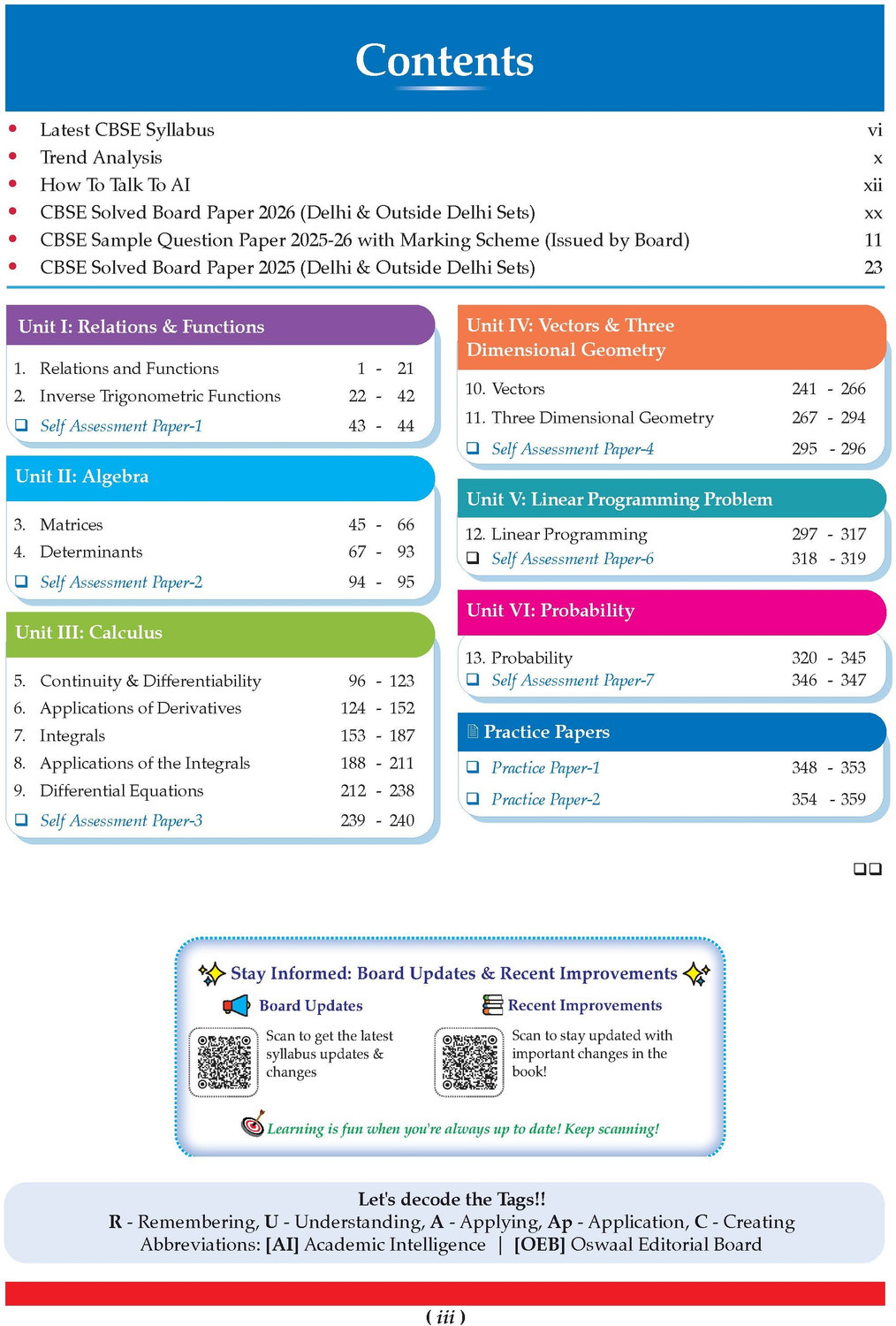 Image of Oswaal CBSE Question Bank for Class 12 English Core, Physics, Chemistry & Maths