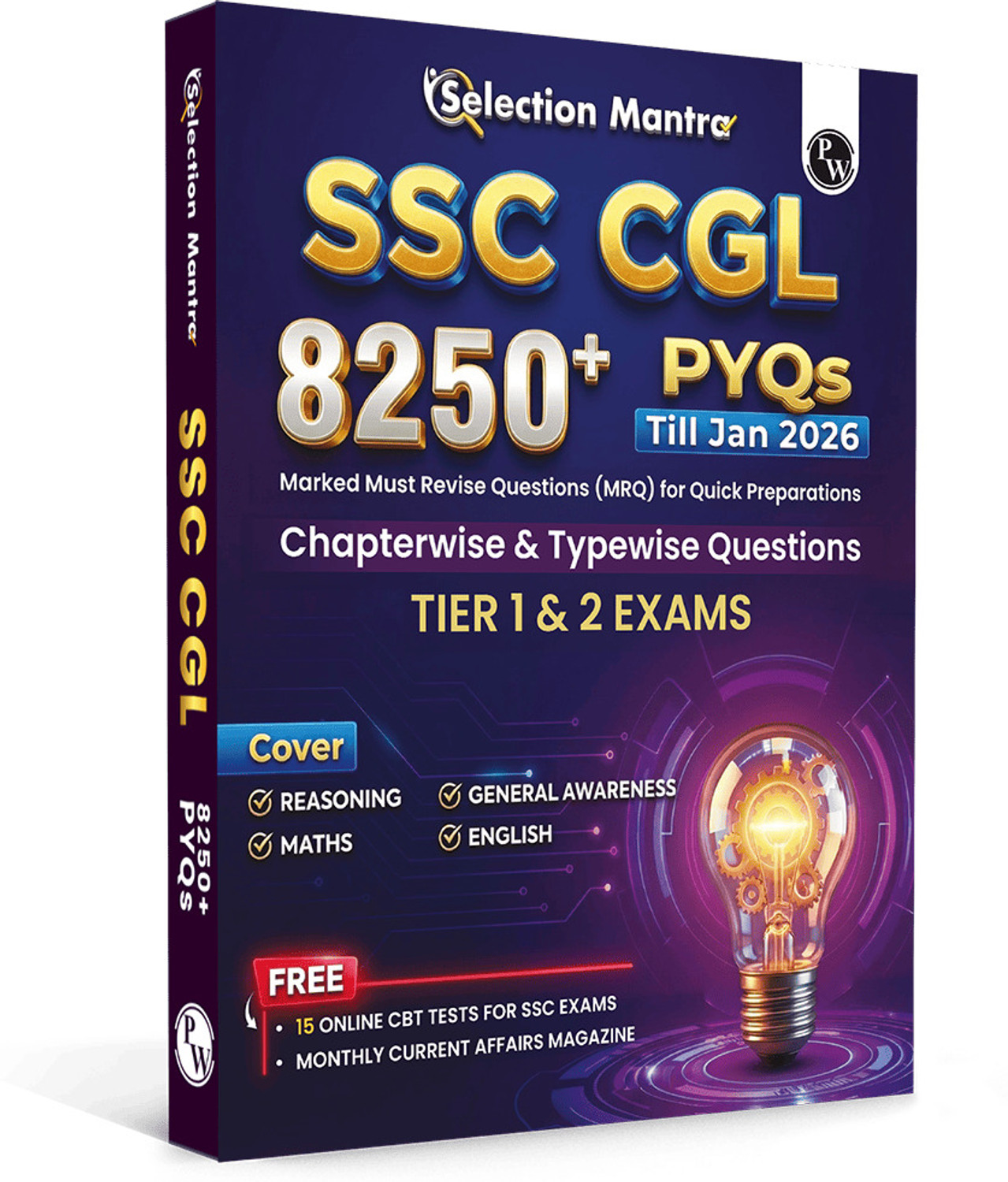 Image of PW Selection Mantra For SSC CGL Tier 1 & 2 Exams 8250+ PYQs Till Jan 2026