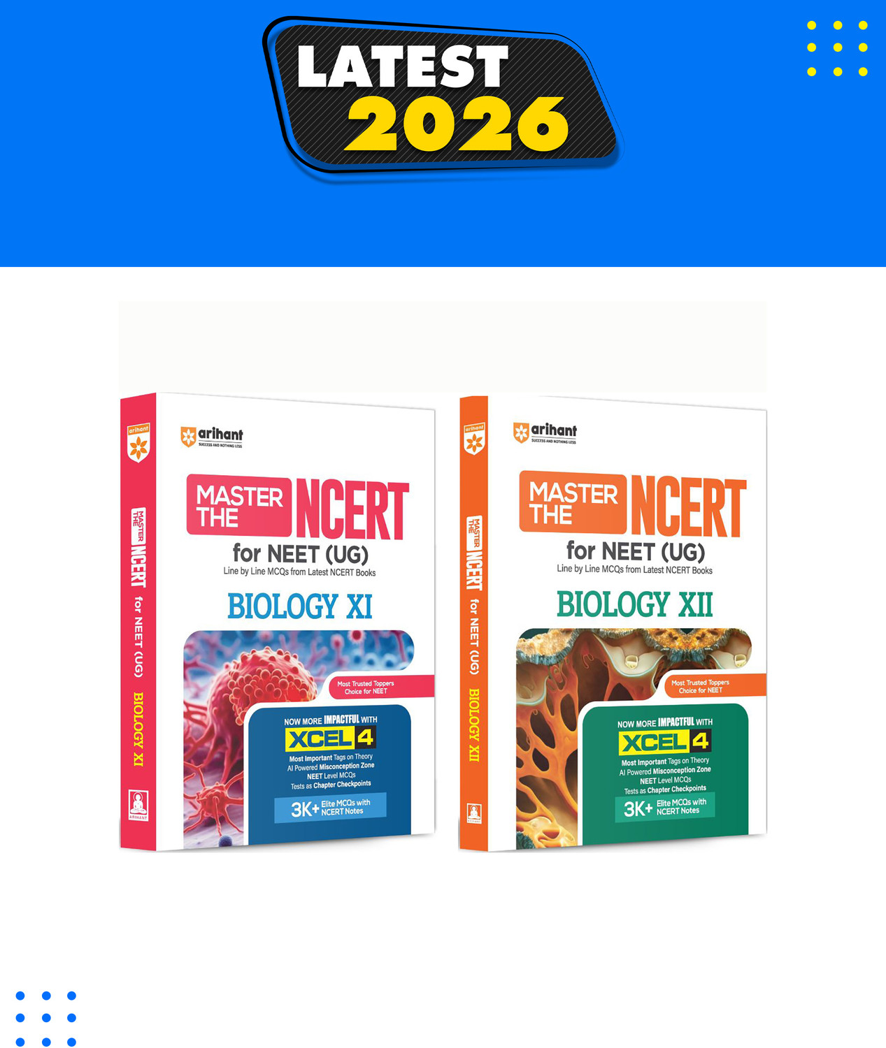 Image of Arihant Master the NCERT Biology Class 11 and 12 | For NEET (UG) & CUET Exam 2026- 2027 | Line by Line MCQs from NCERT Book | NCERT-Based 6000+ MCQs, AI-Based Misconception Zone