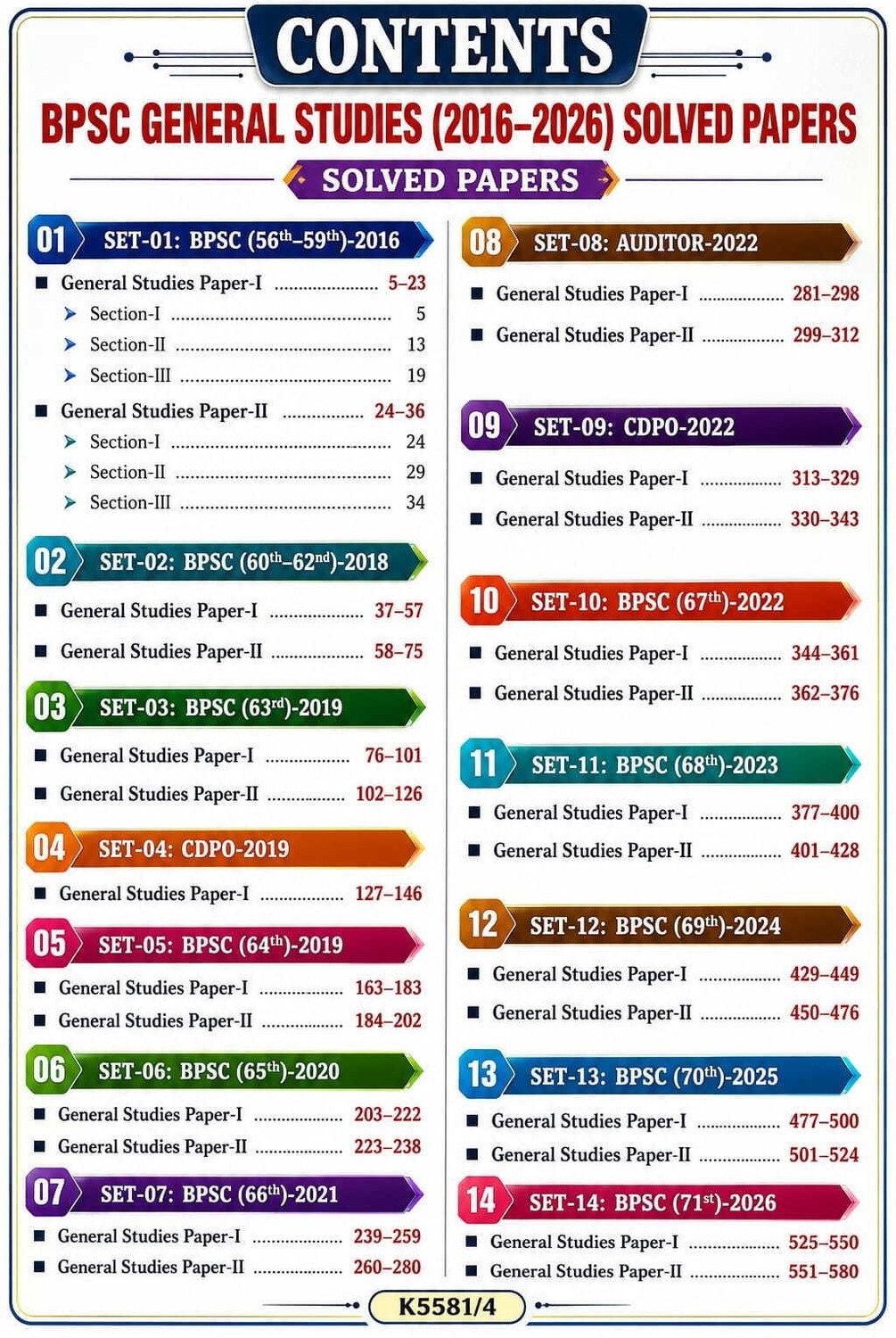 Image of Kiran Institute of Career Excellence Pvt Ltd BPSC General Studies Paper 1 and Paper 2 Main Exam 2016 to 2026 Solved Papers (Hindi Medium) (6117) (Paperback, Think Tank of Kiran Institute of Career Excellence, KICX)