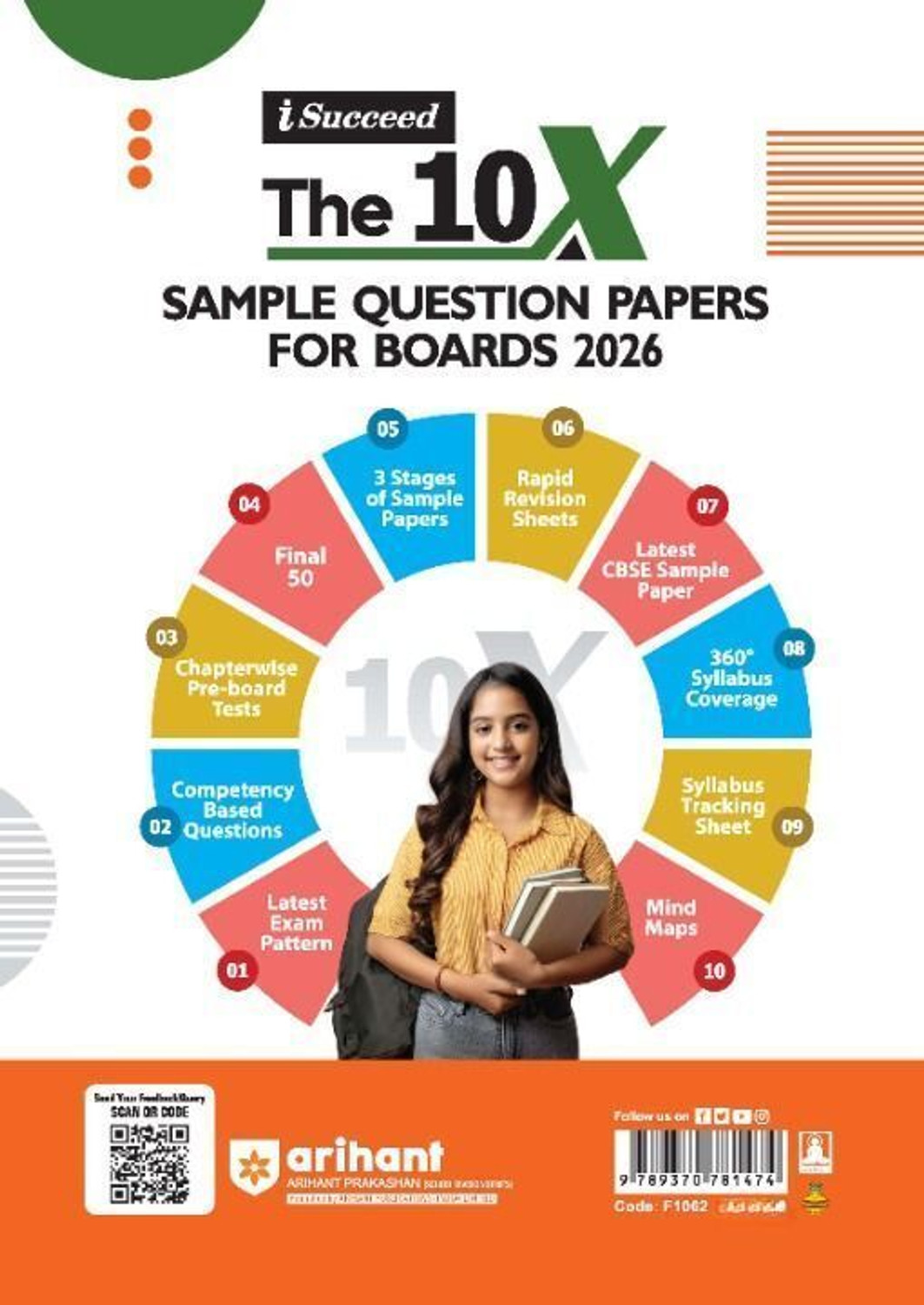 Image of Arihant i-Succeed CBSE Sample Question Papers 2026 Informatics Practices Class 12 | 15 Sample Papers | Rapid Revision Sheets | Pre-Board Chapter Tests | Mind Maps | Based on CBSE Sample Paper