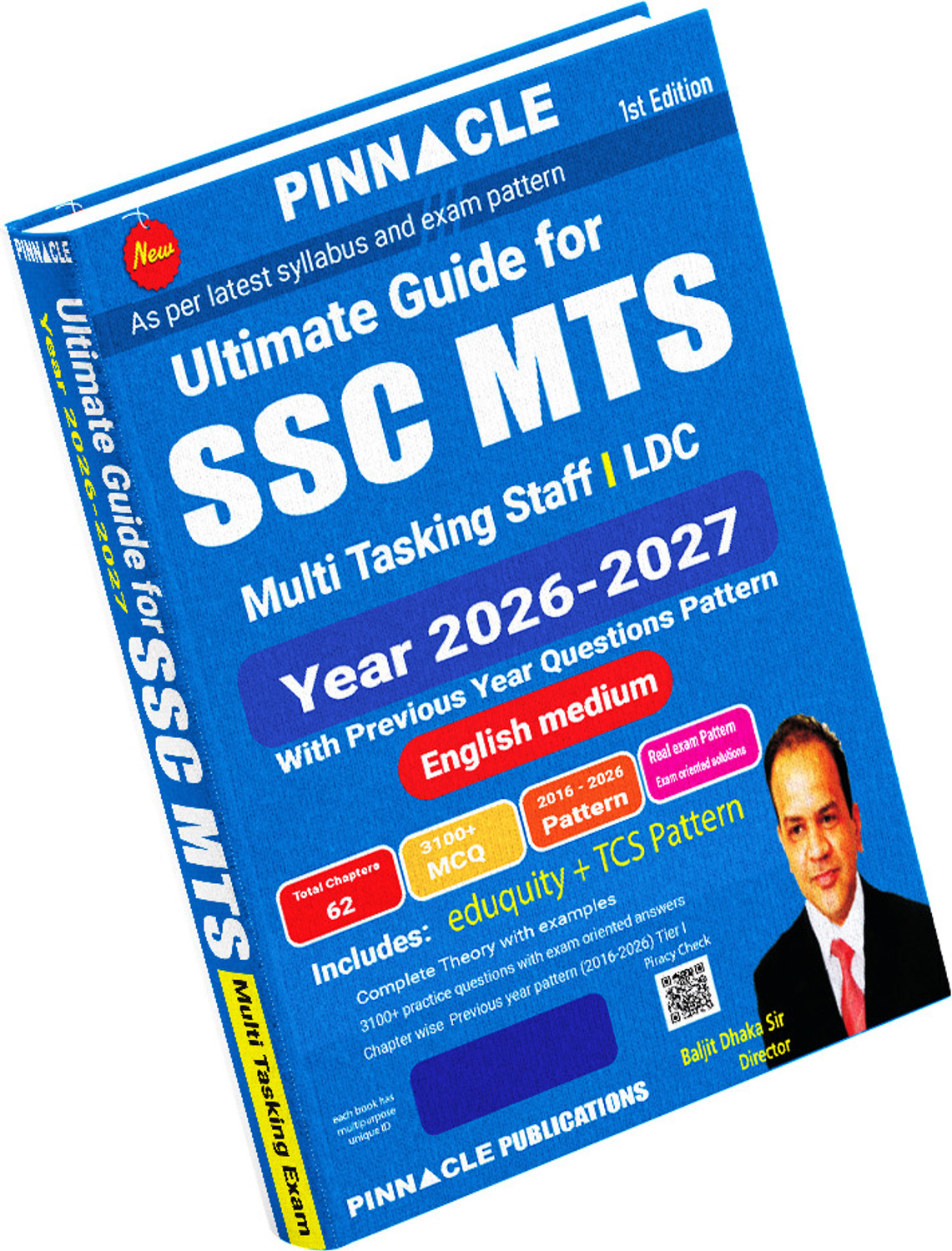 Image of SSC MTS 2026 - 27 Ultimate Guide for Tier 1 10 Years Chapterwise Previous Year Solved Papers ( 2016 - 2026 ) 3100+ MCQs Eduquity + TCS Pattern 1st Edition
