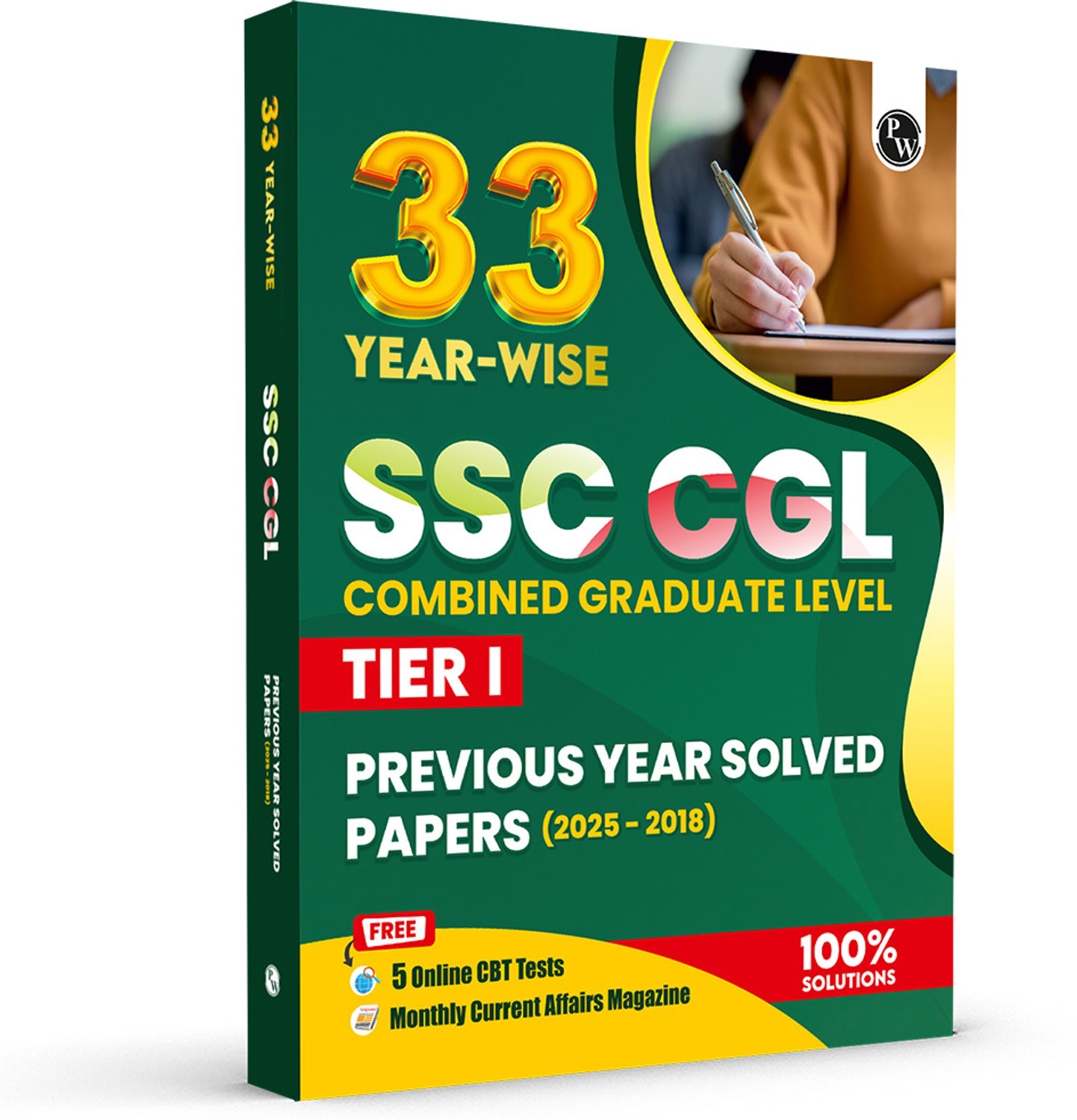 Image of PW 33 SSC CGL (Combined Graduate Level) Tier 1 Previous Year Solved Papers (2025-2018)