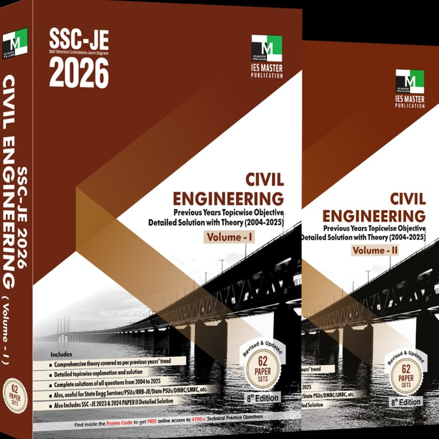 Image of ssc jee civil objective combo set of 2 books pyq 2026 exam