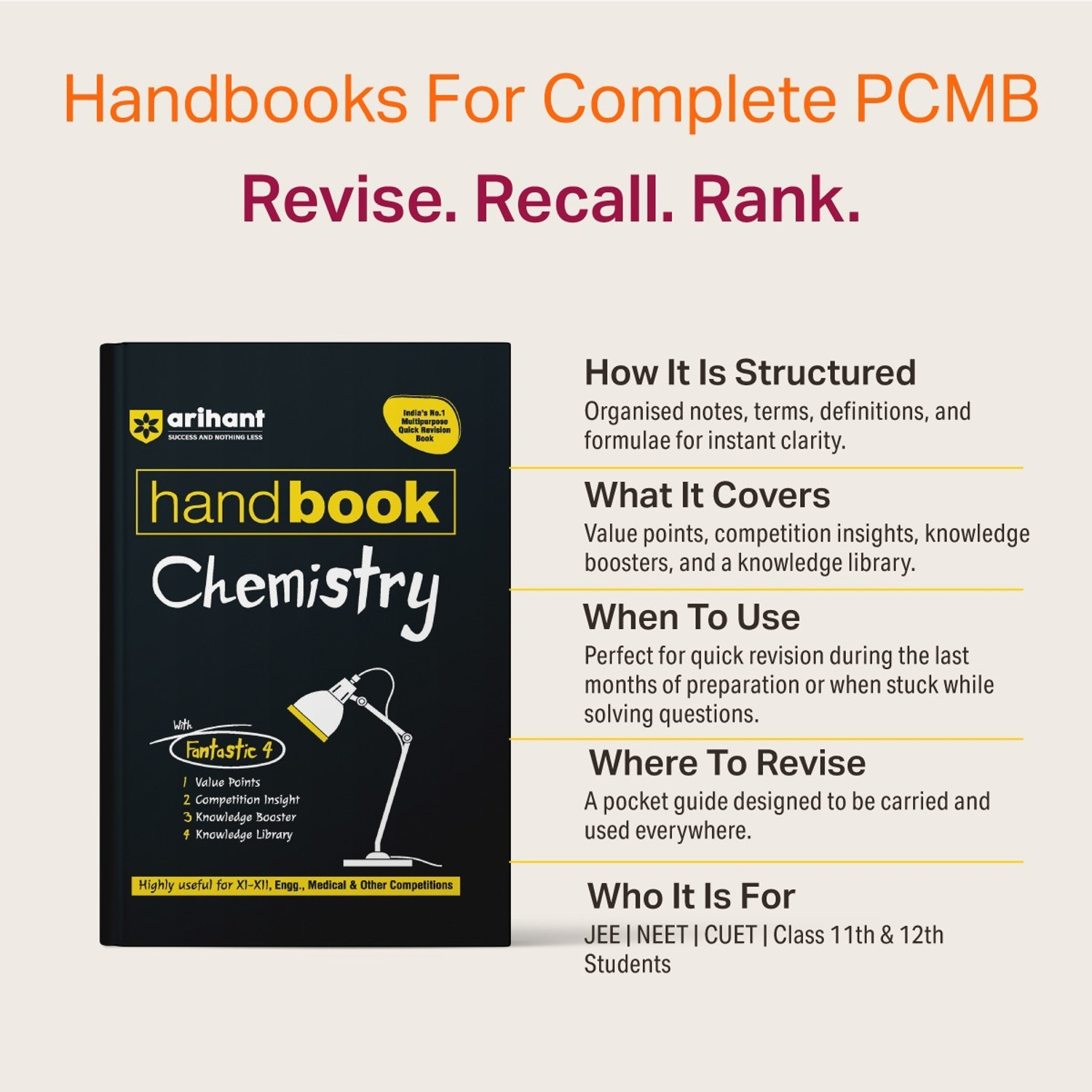 Image of Arihant Handbook Physics For Class 11-12 | With Quick Revision Guide| Jee, CBSE, Medical, Engineering Entrance Exams 2026-2027 | With Value Points, Competition Insight, Knowledge Boosters, Knowledge Library | English Medium